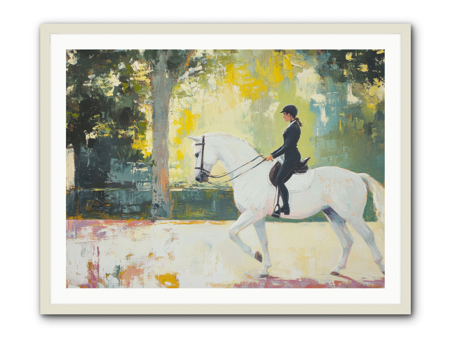 Refined Balance -- Framed Print - White 40x30