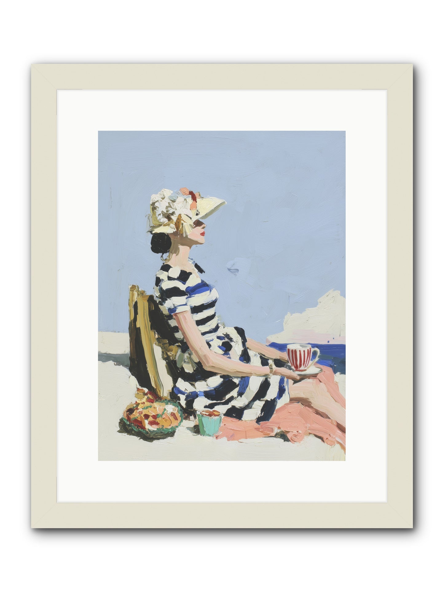 Refined Escape -- Framed Print - White 12x16