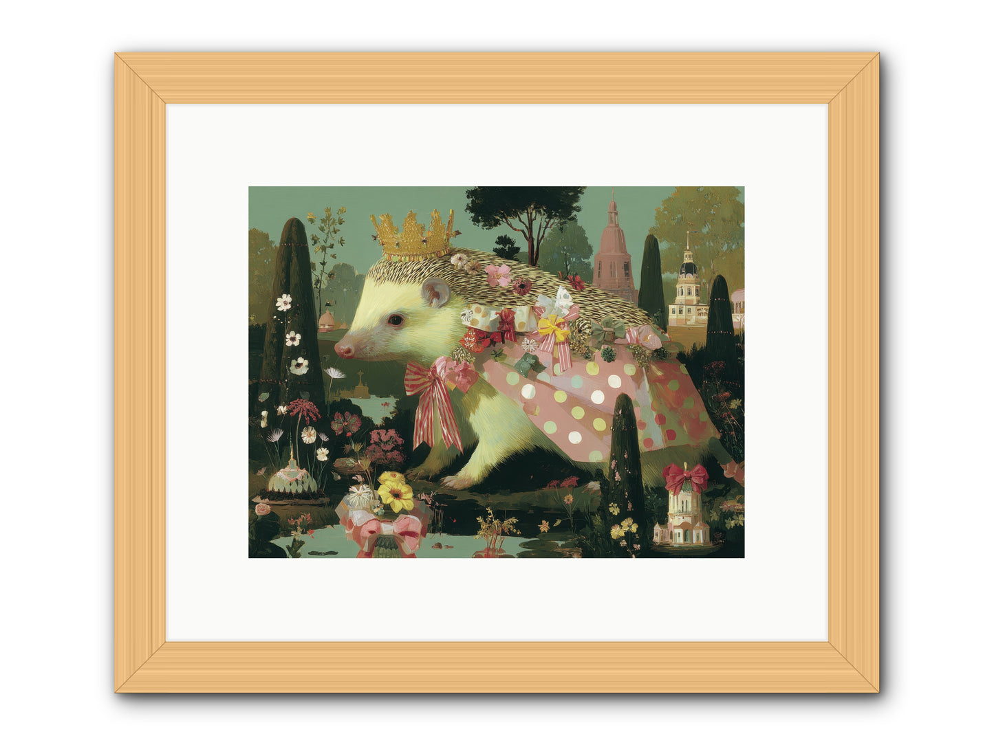 Refined Pageantry -- Framed Print - Natural 12x9