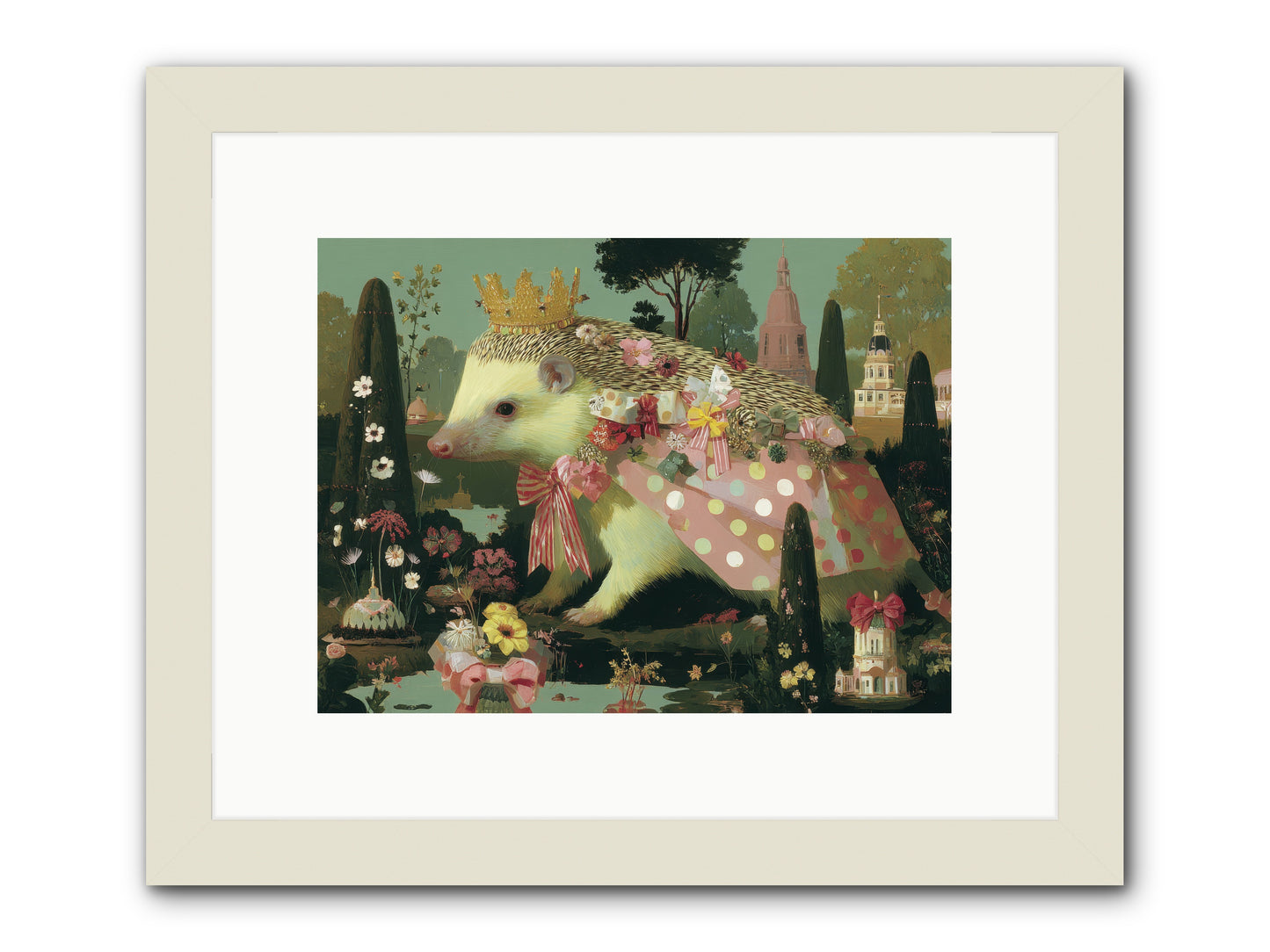 Refined Pageantry -- Framed Print - White 12x9