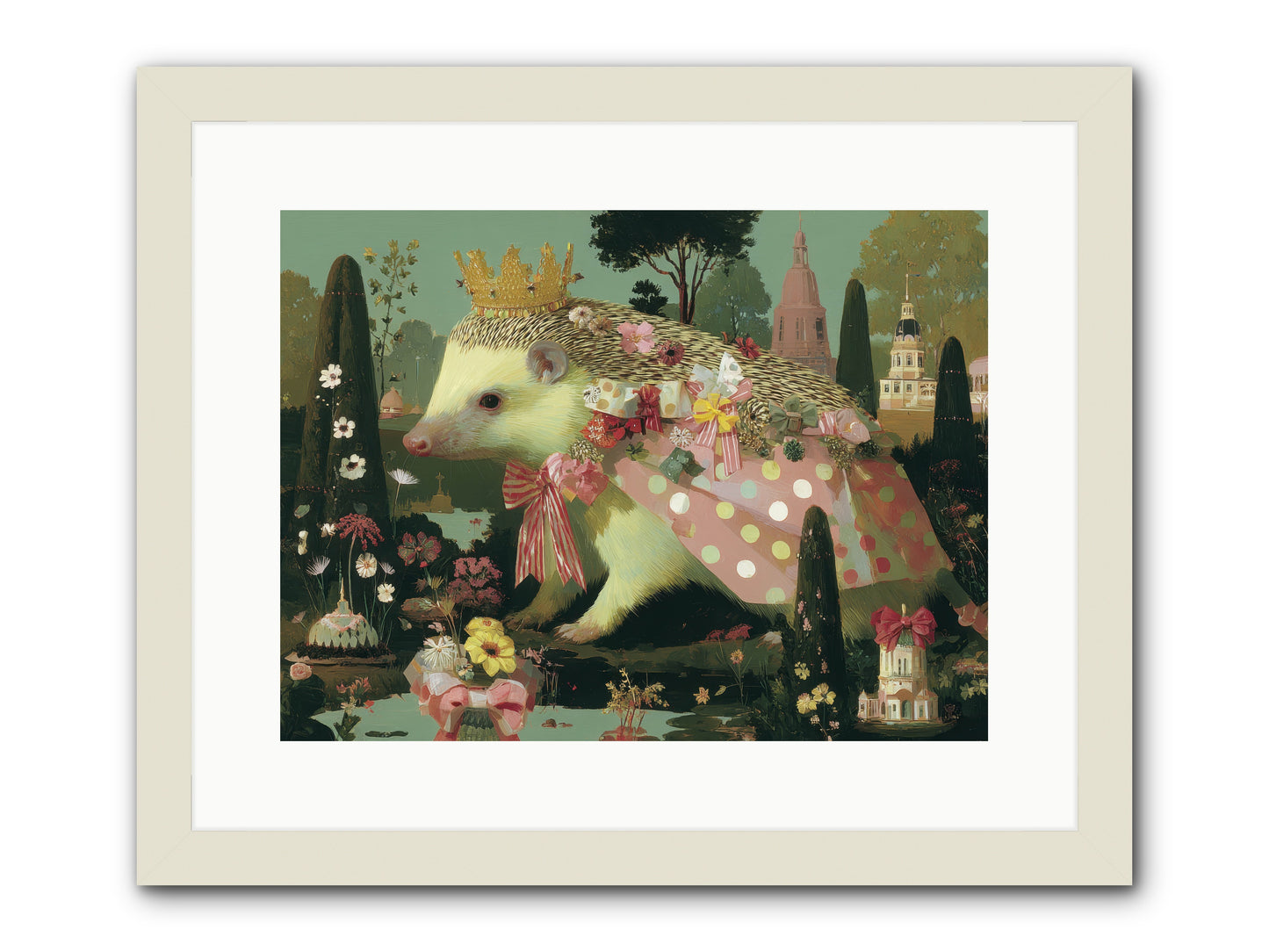 Refined Pageantry -- Framed Print - White 16x12