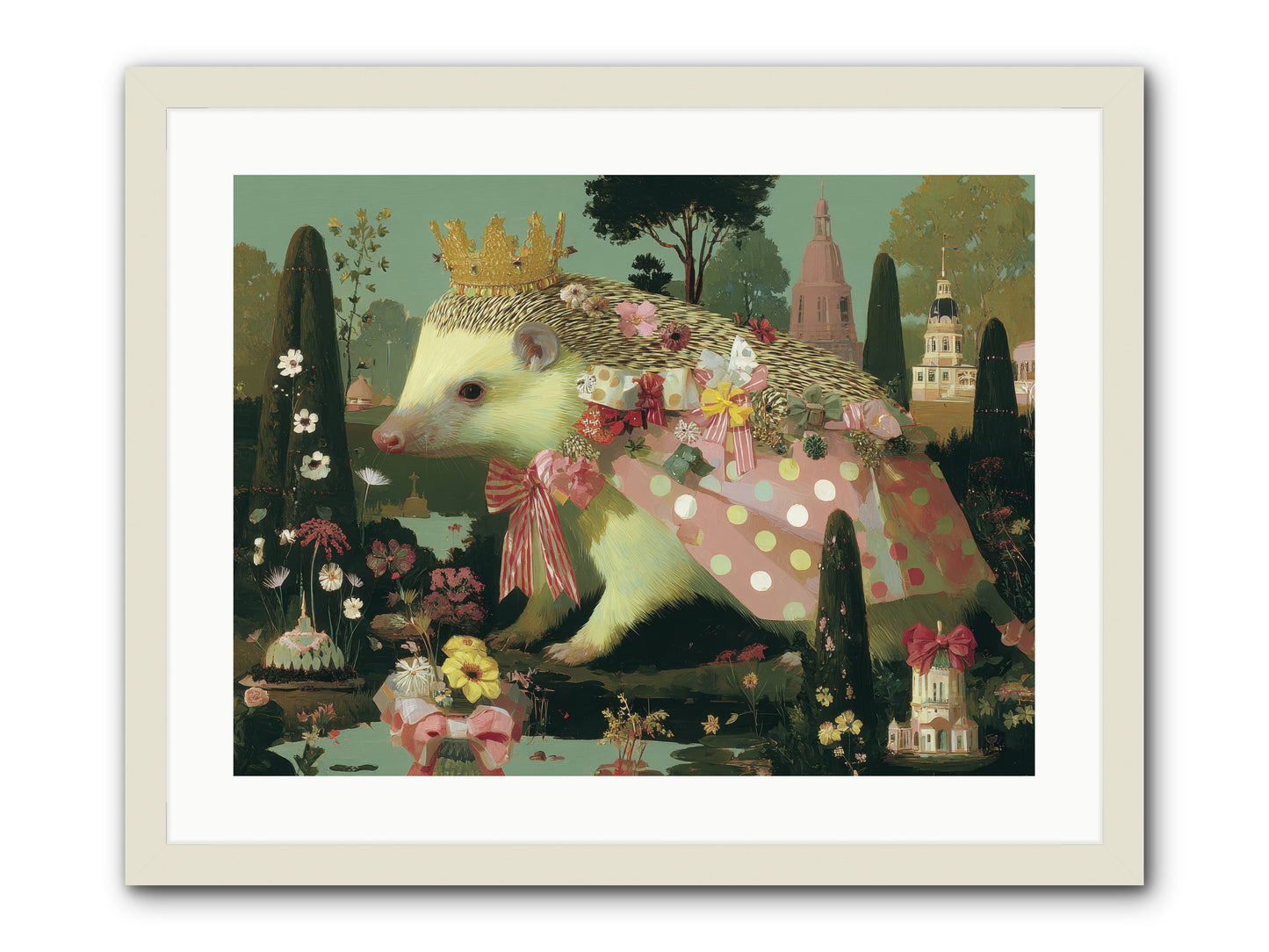 Refined Pageantry -- Framed Print - White 24x18