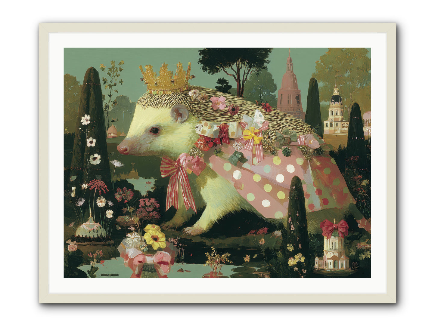 Refined Pageantry -- Framed Print - White 40x30