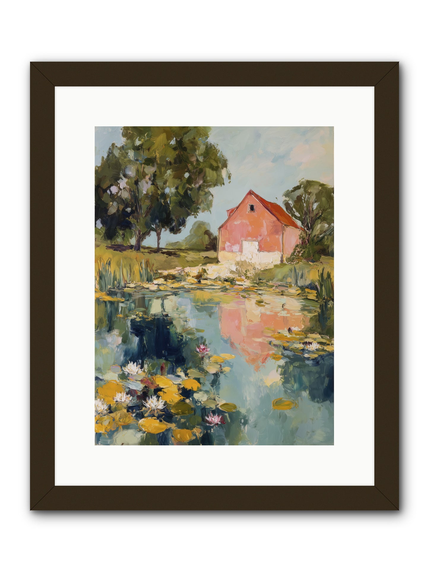 Reflecting in Still Waters -- Framed Print - Black 12x16
