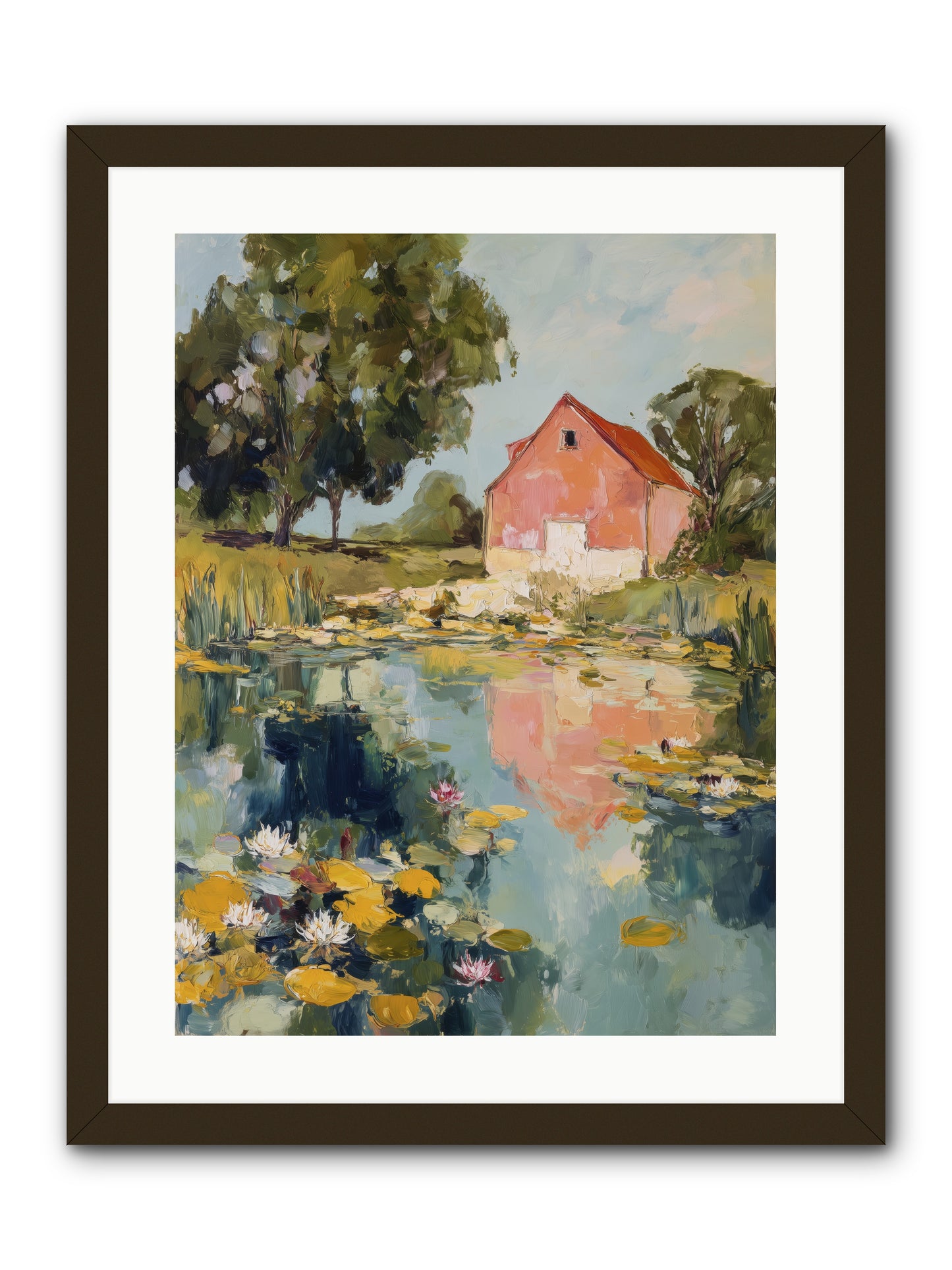 Reflecting in Still Waters -- Framed Print - Black 18x24