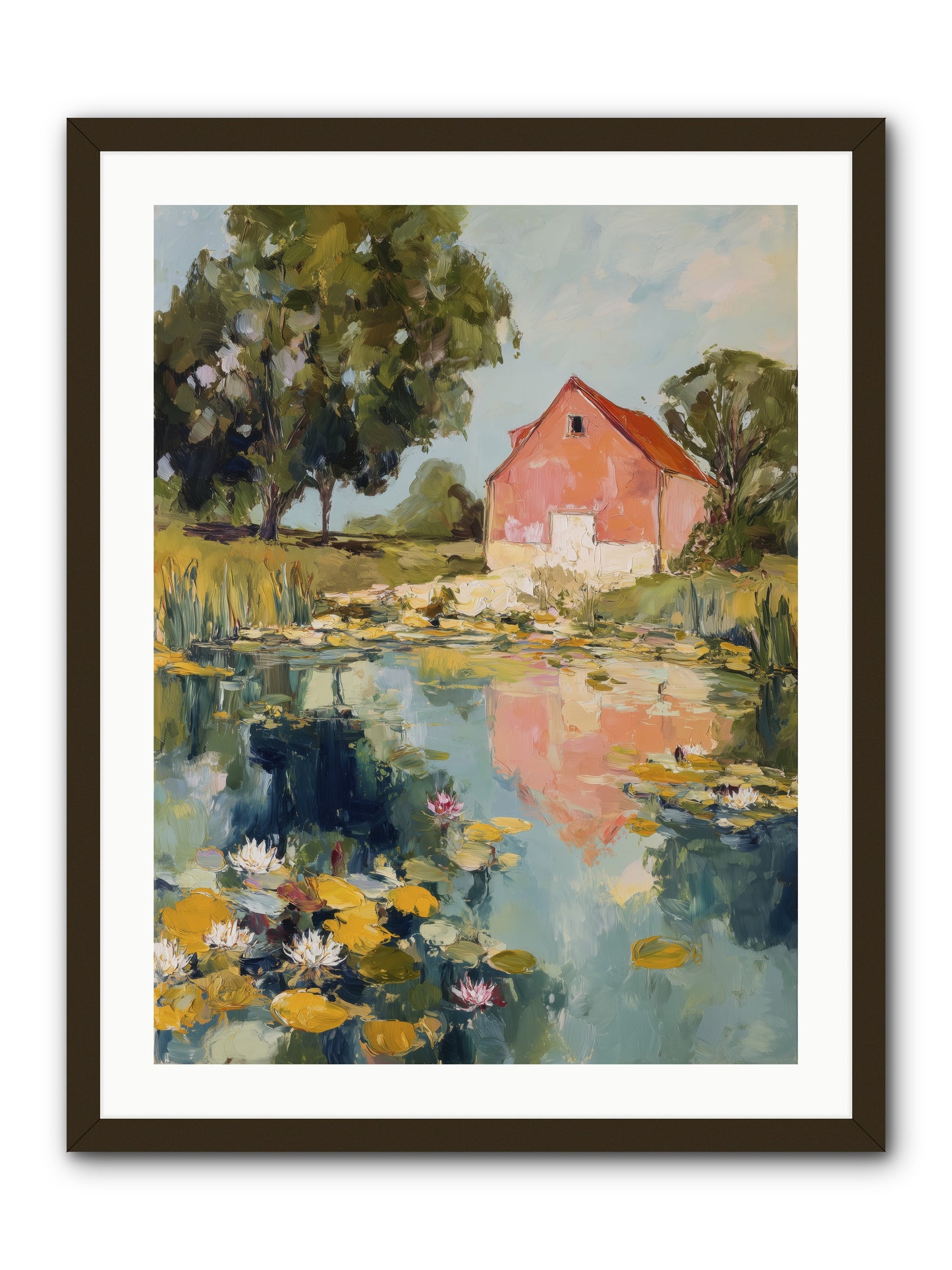 Reflecting in Still Waters -- Framed Print - Black 24x32