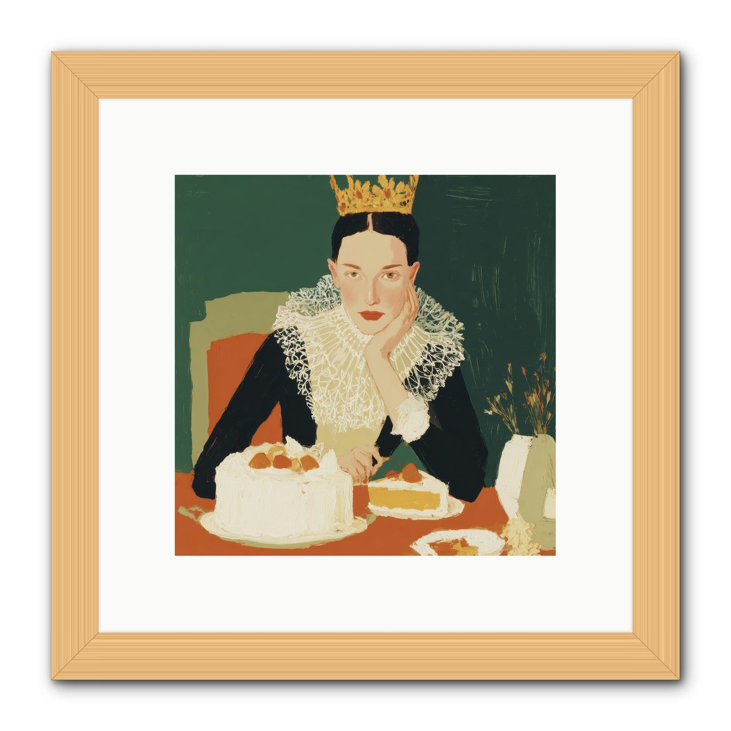 Reluctant Sovereign -- Framed Print - Natural 10x10