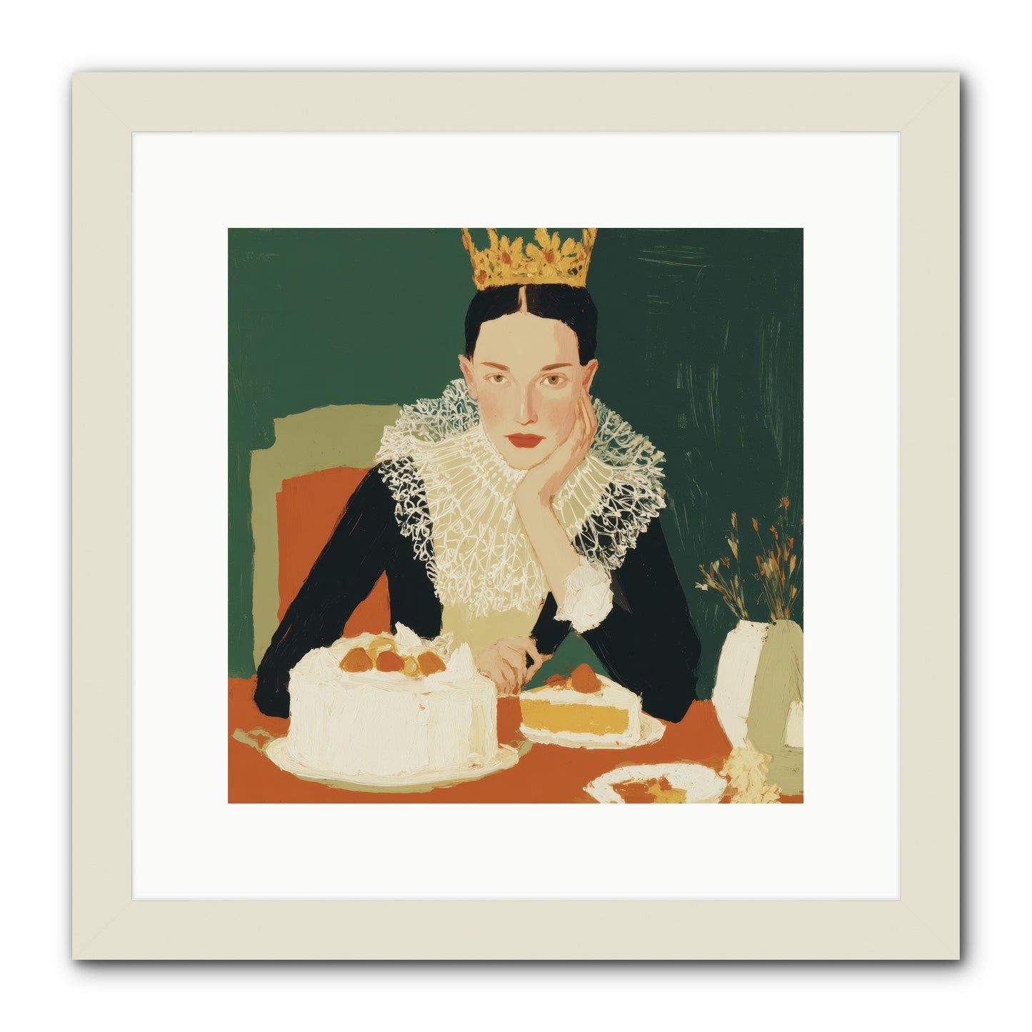 Reluctant Sovereign -- Framed Print - White 12x12