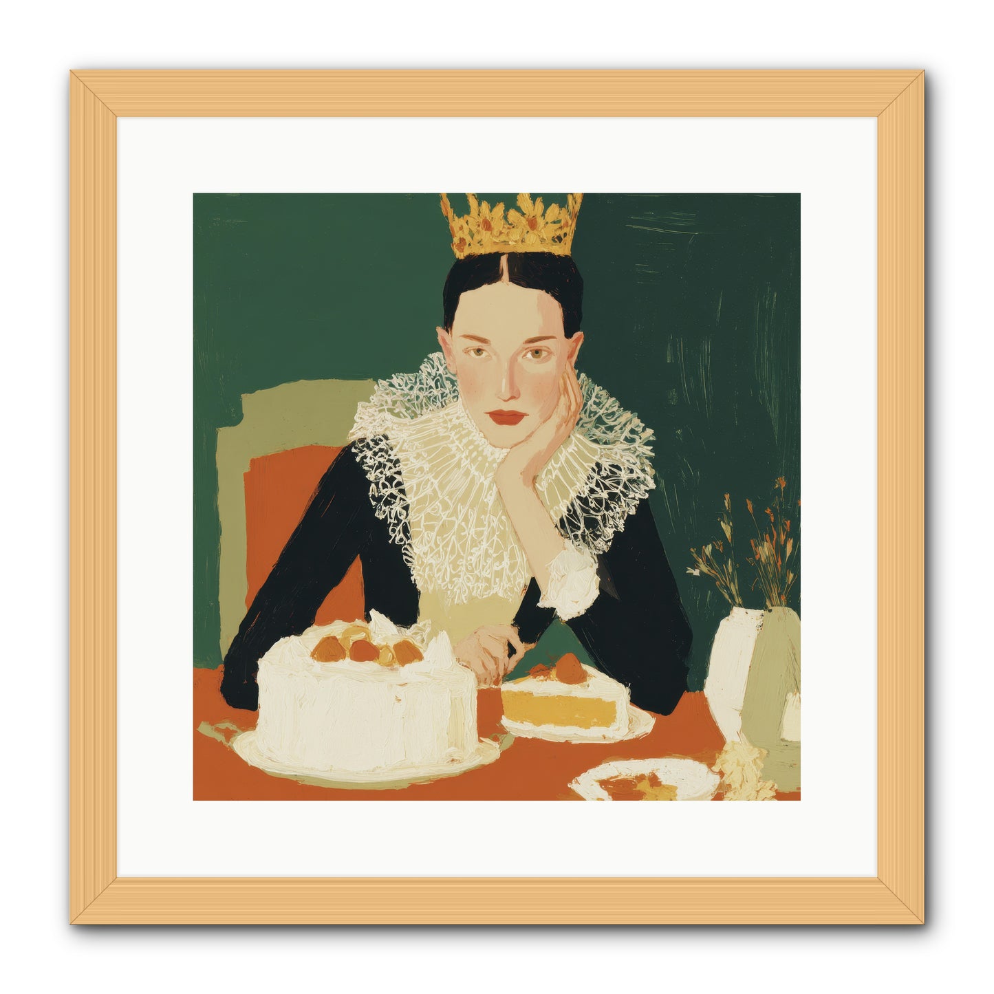 Reluctant Sovereign -- Framed Print - Natural 16x16