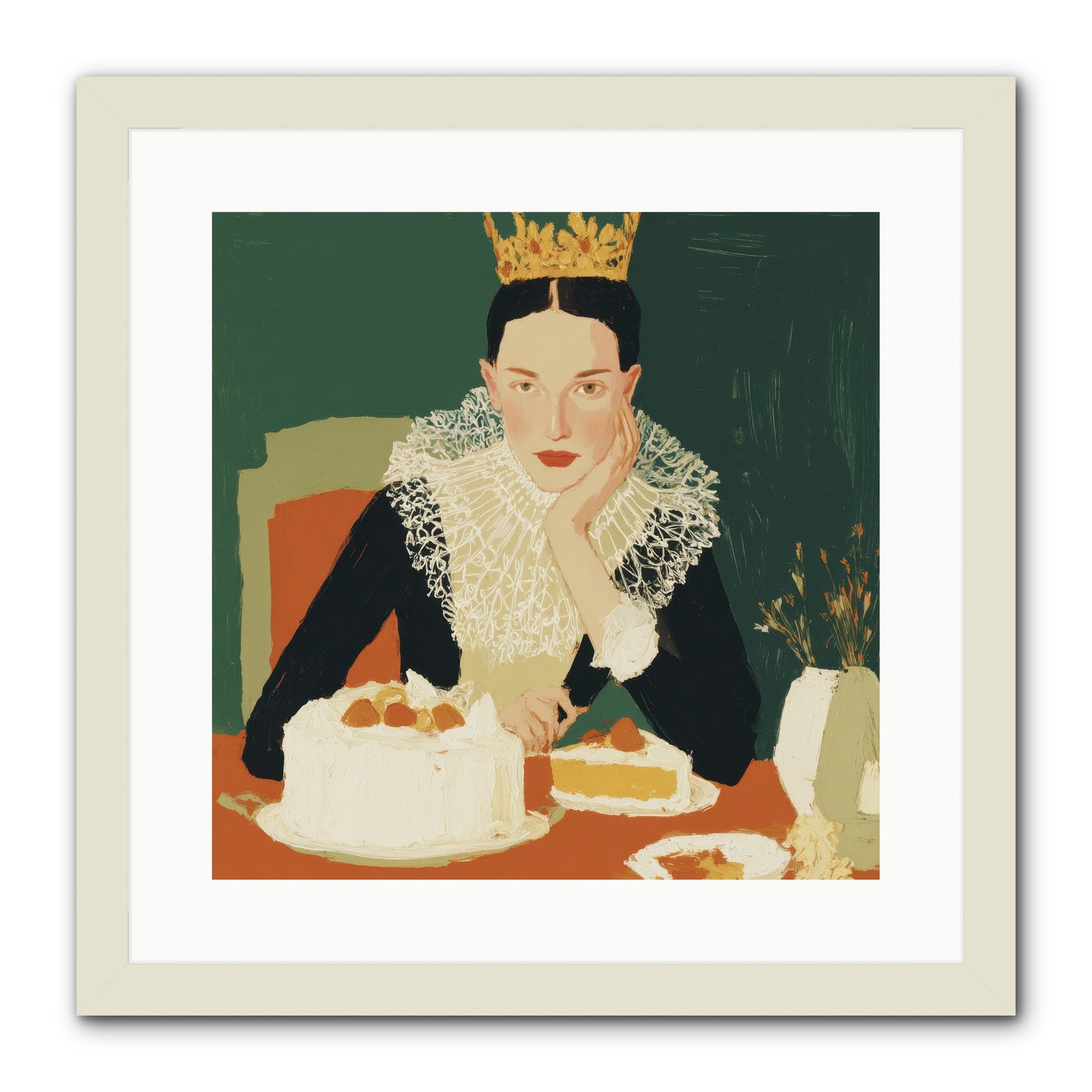 Reluctant Sovereign -- Framed Print - White 16x16