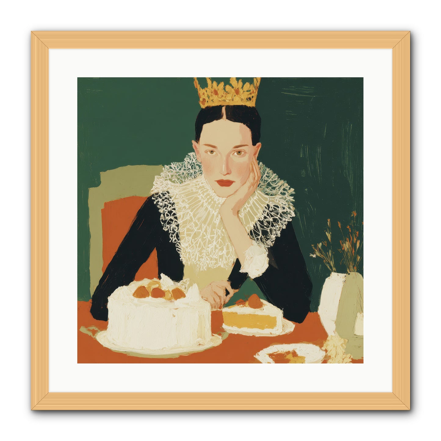 Reluctant Sovereign -- Framed Print - Natural 20x20