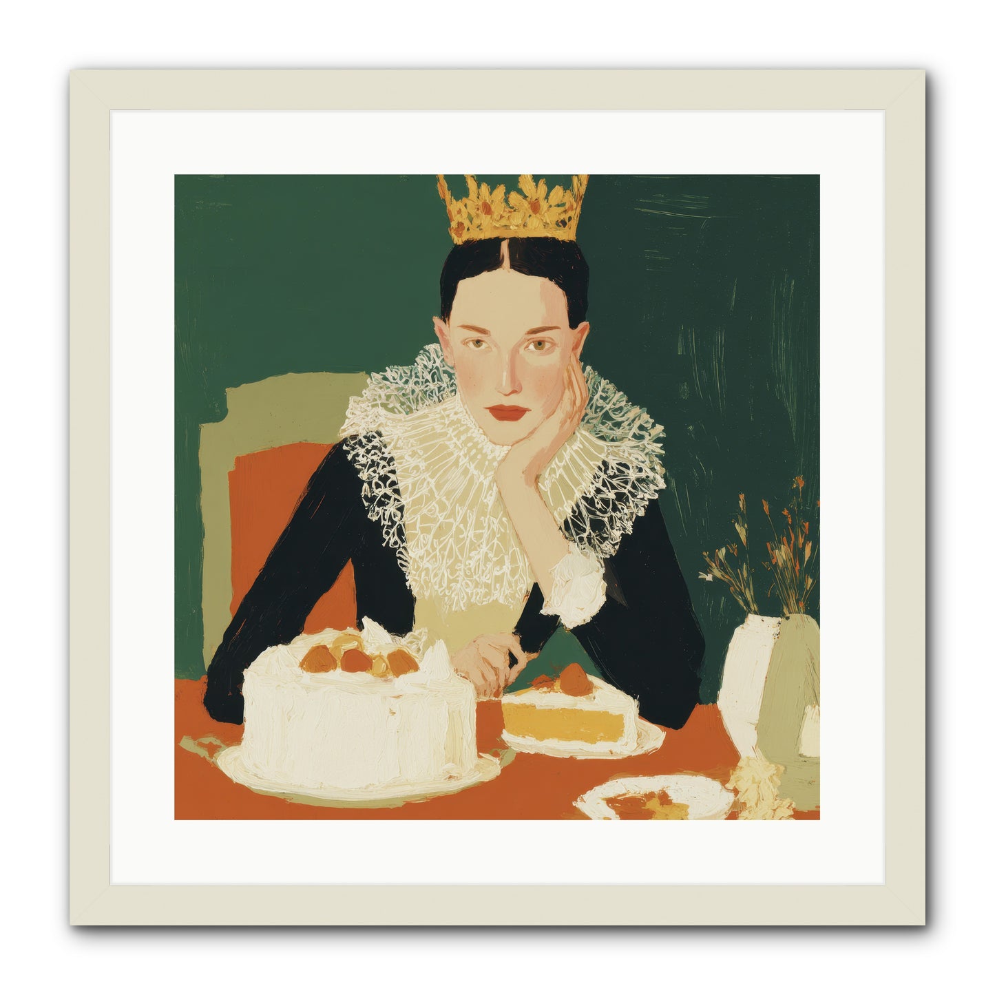 Reluctant Sovereign -- Framed Print - White 20x20