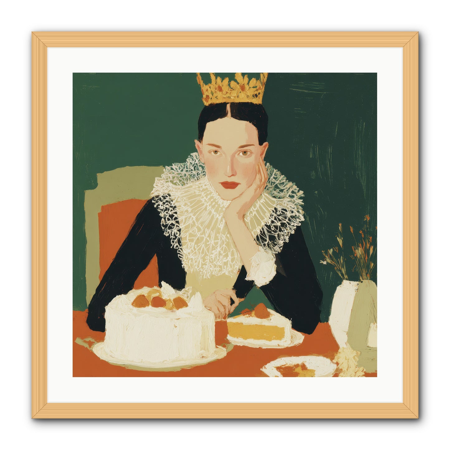 Reluctant Sovereign -- Framed Print - Natural 24x24