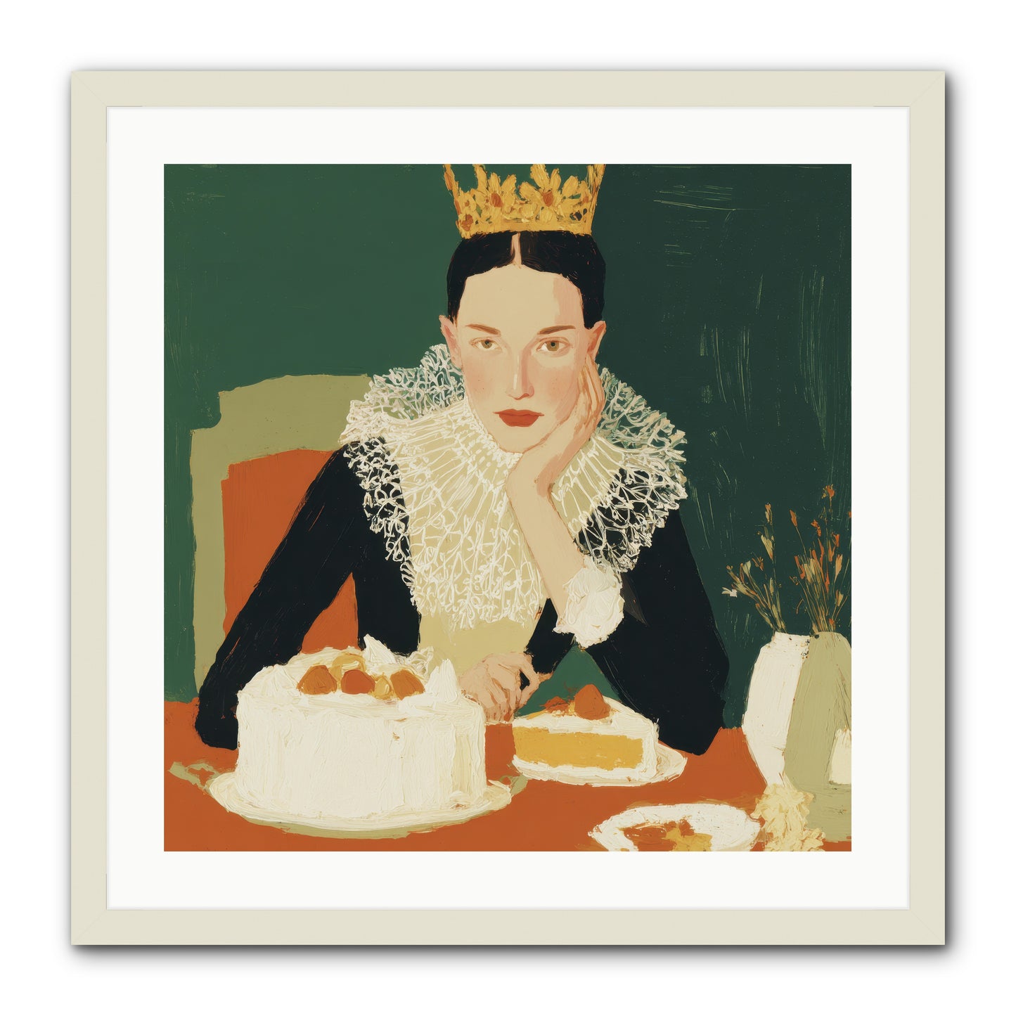 Reluctant Sovereign -- Framed Print - White 24x24