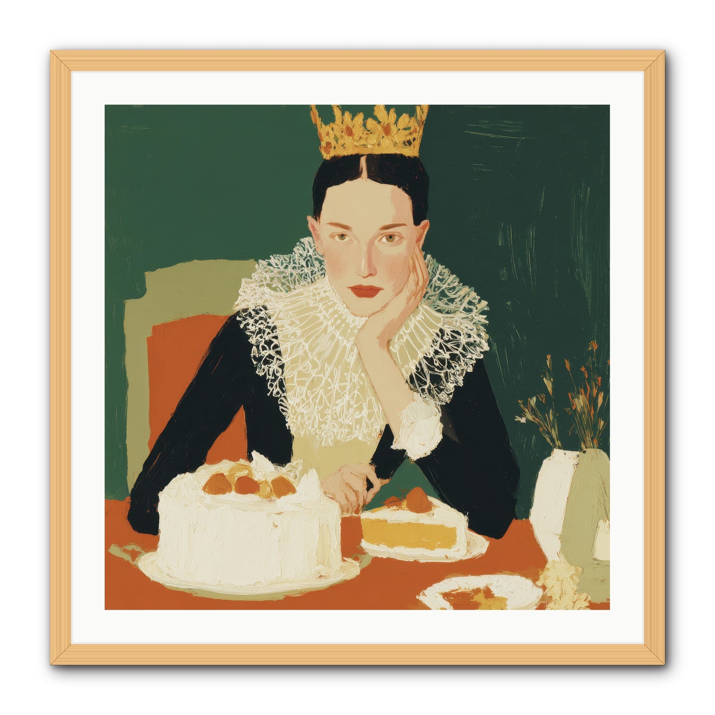 Reluctant Sovereign -- Framed Print - Natural 30x30