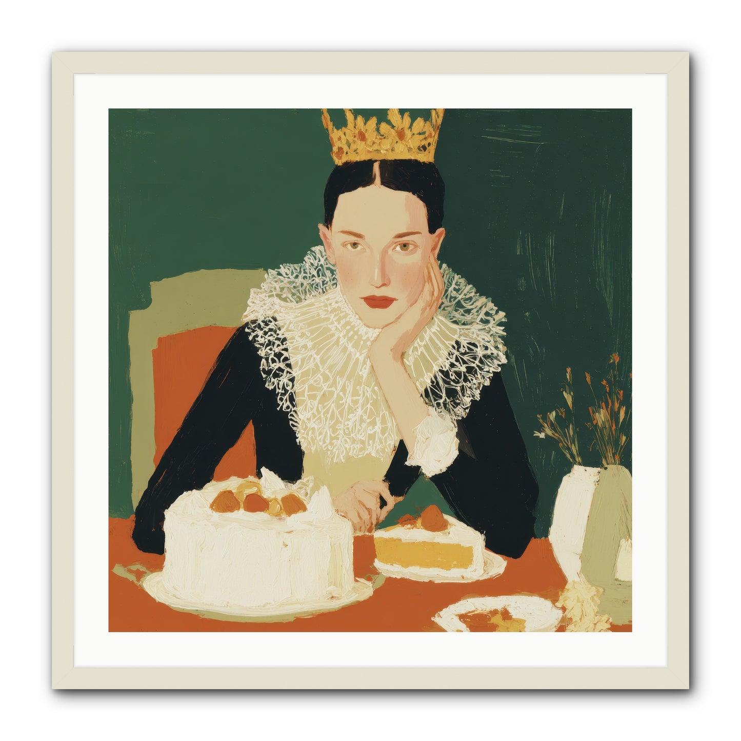 Reluctant Sovereign -- Framed Print - White 30x30