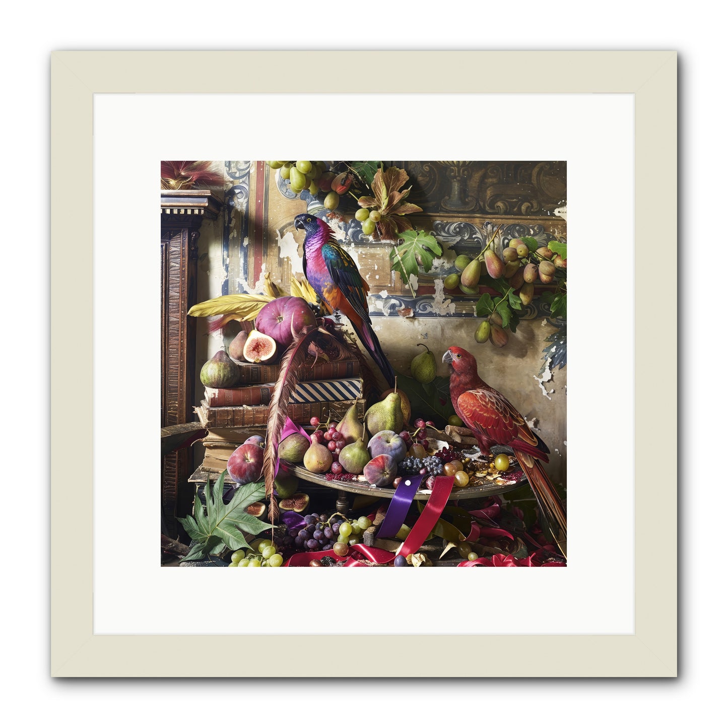 Remnant Roosts of Paradise -- Framed Print - White 12x12