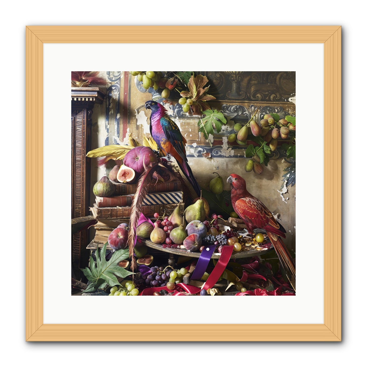 Remnant Roosts of Paradise -- Framed Print - Natural 16x16