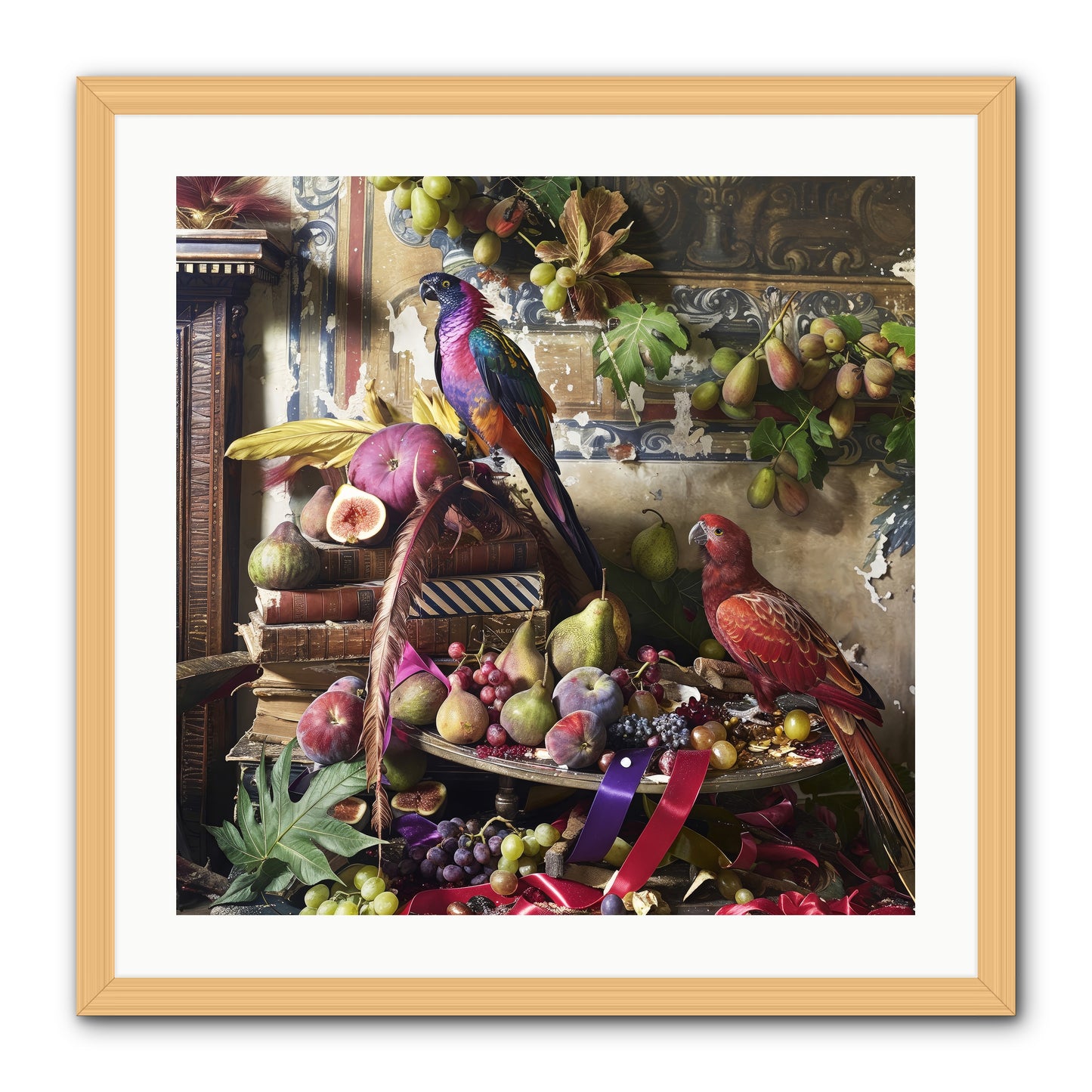 Remnant Roosts of Paradise -- Framed Print - Natural 24x24