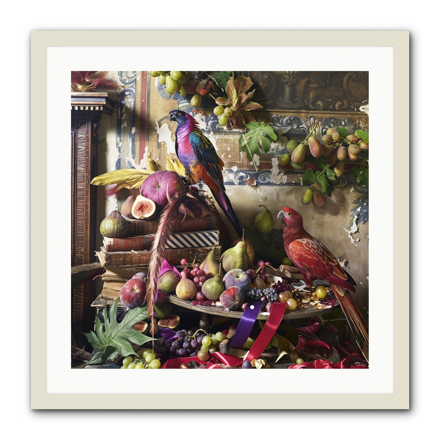 Remnant Roosts of Paradise -- Framed Print - White 24x24