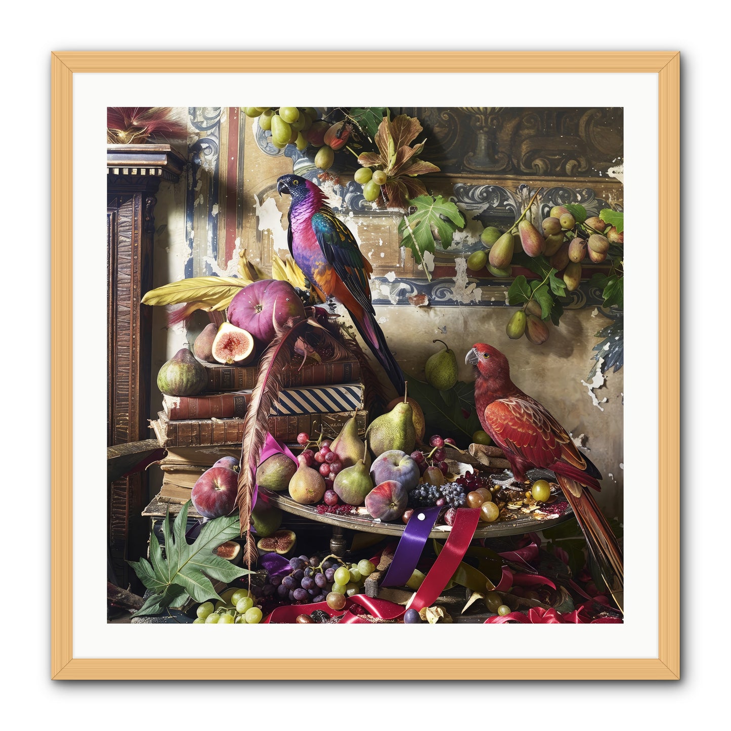 Remnant Roosts of Paradise -- Framed Print - Natural 30x30
