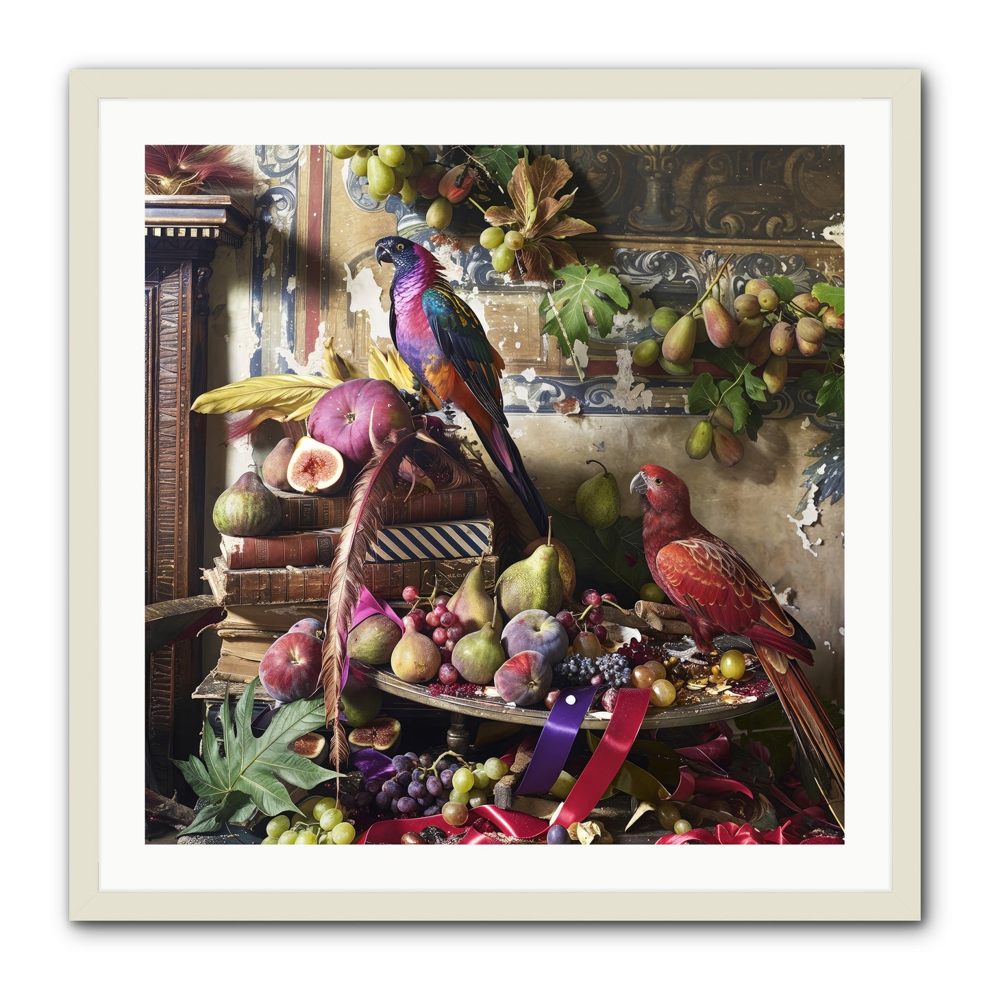 Remnant Roosts of Paradise -- Framed Print - White 30x30