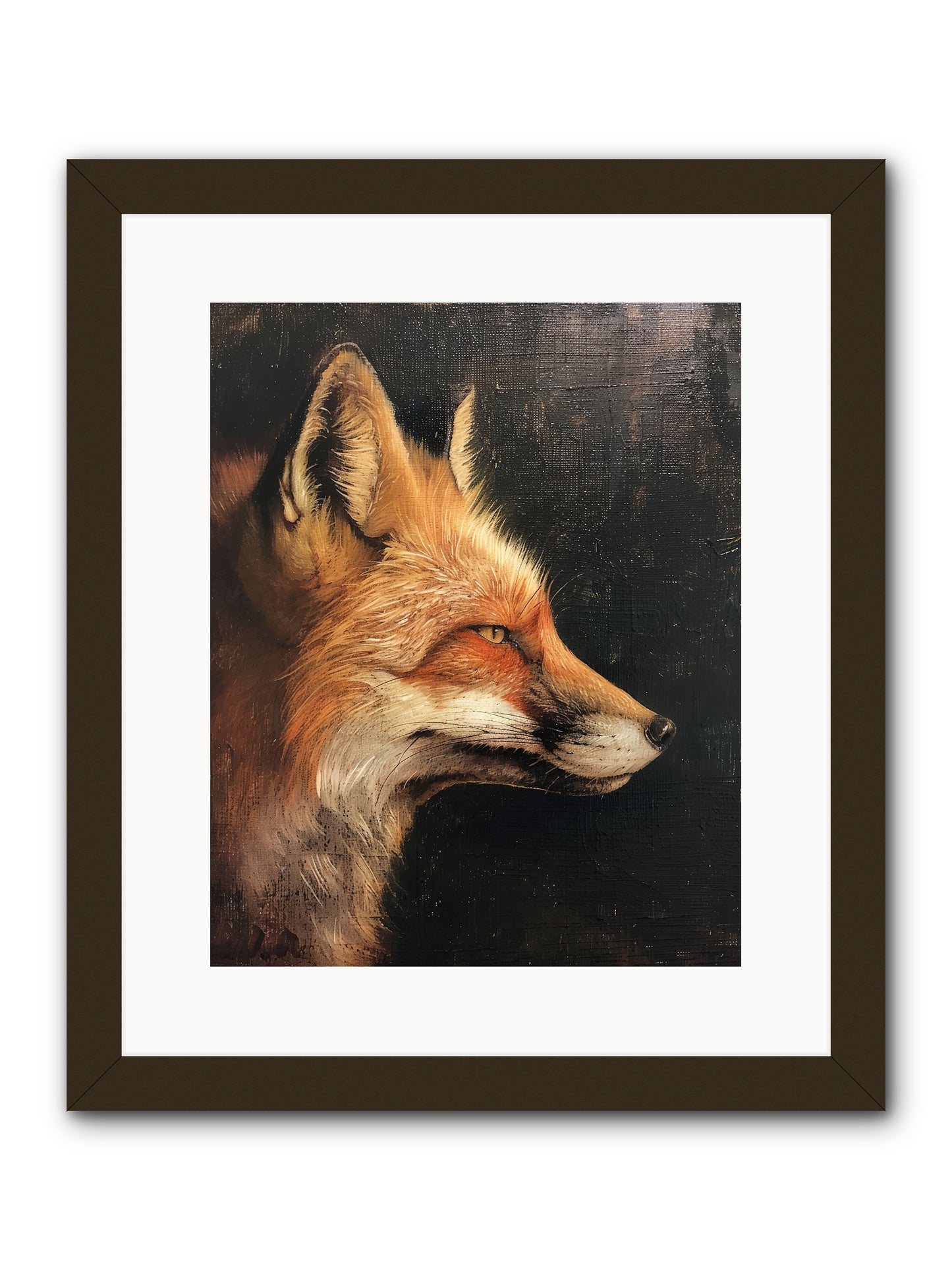 Renard Roux -- Framed Print - Black 12x15