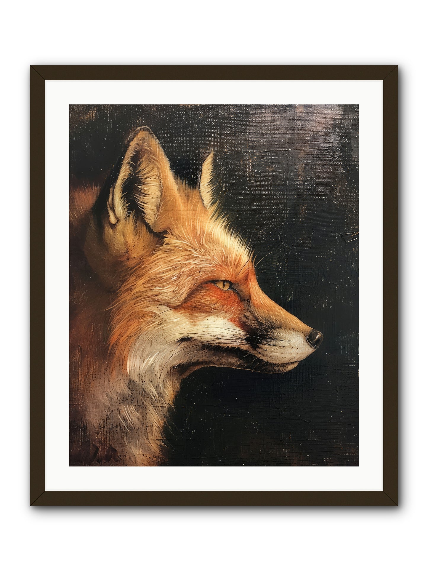 Renard Roux -- Framed Print - Black 24x30