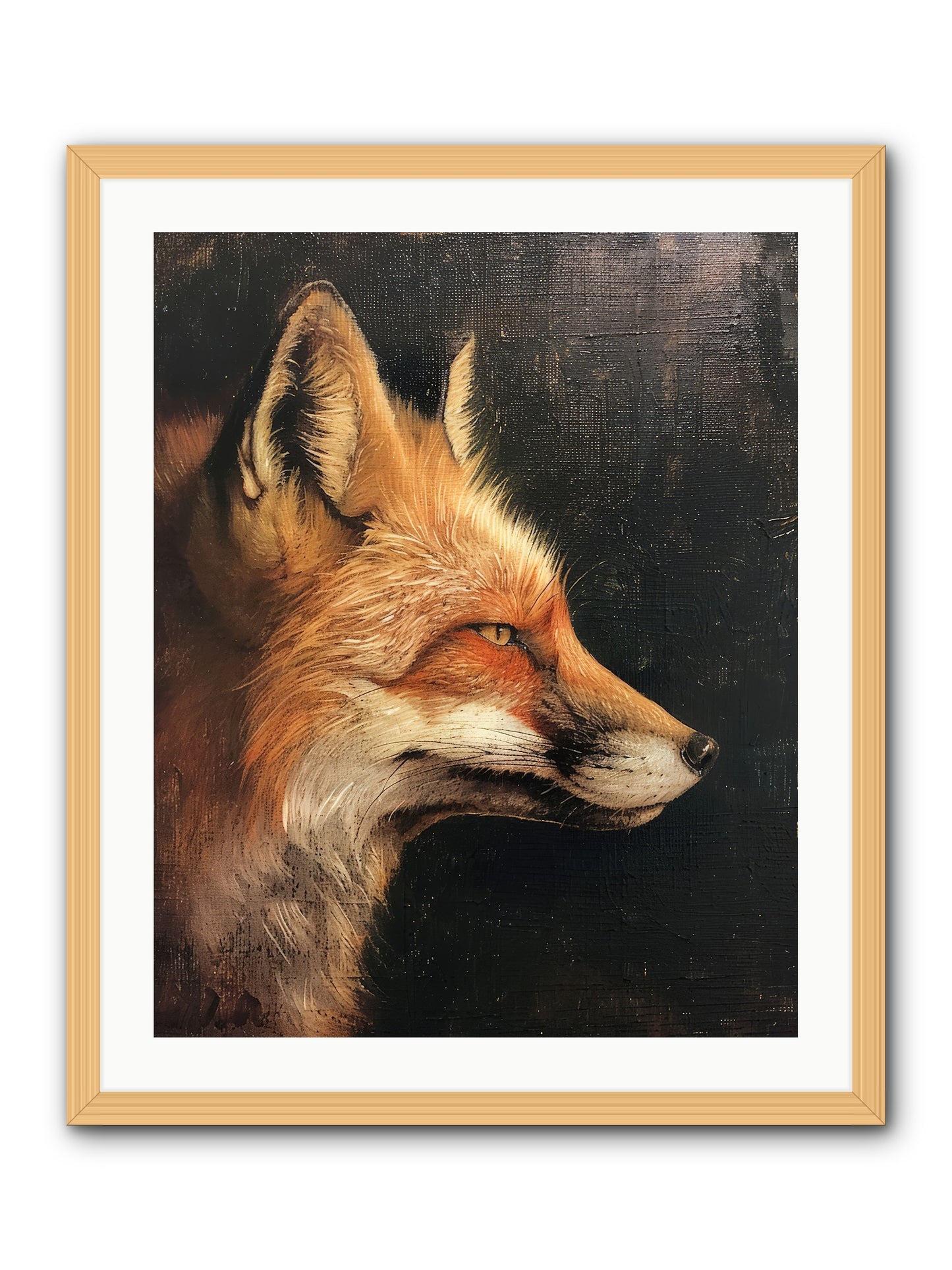 Renard Roux -- Framed Print - Natural 24x30