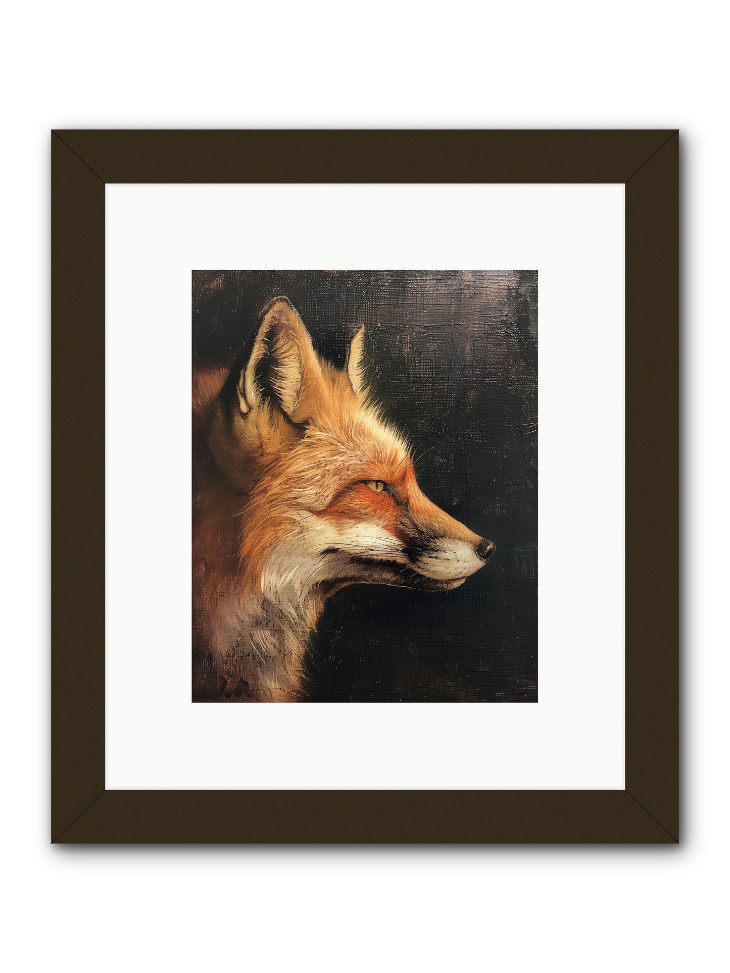 Renard Roux -- Framed Print - Black 8x10