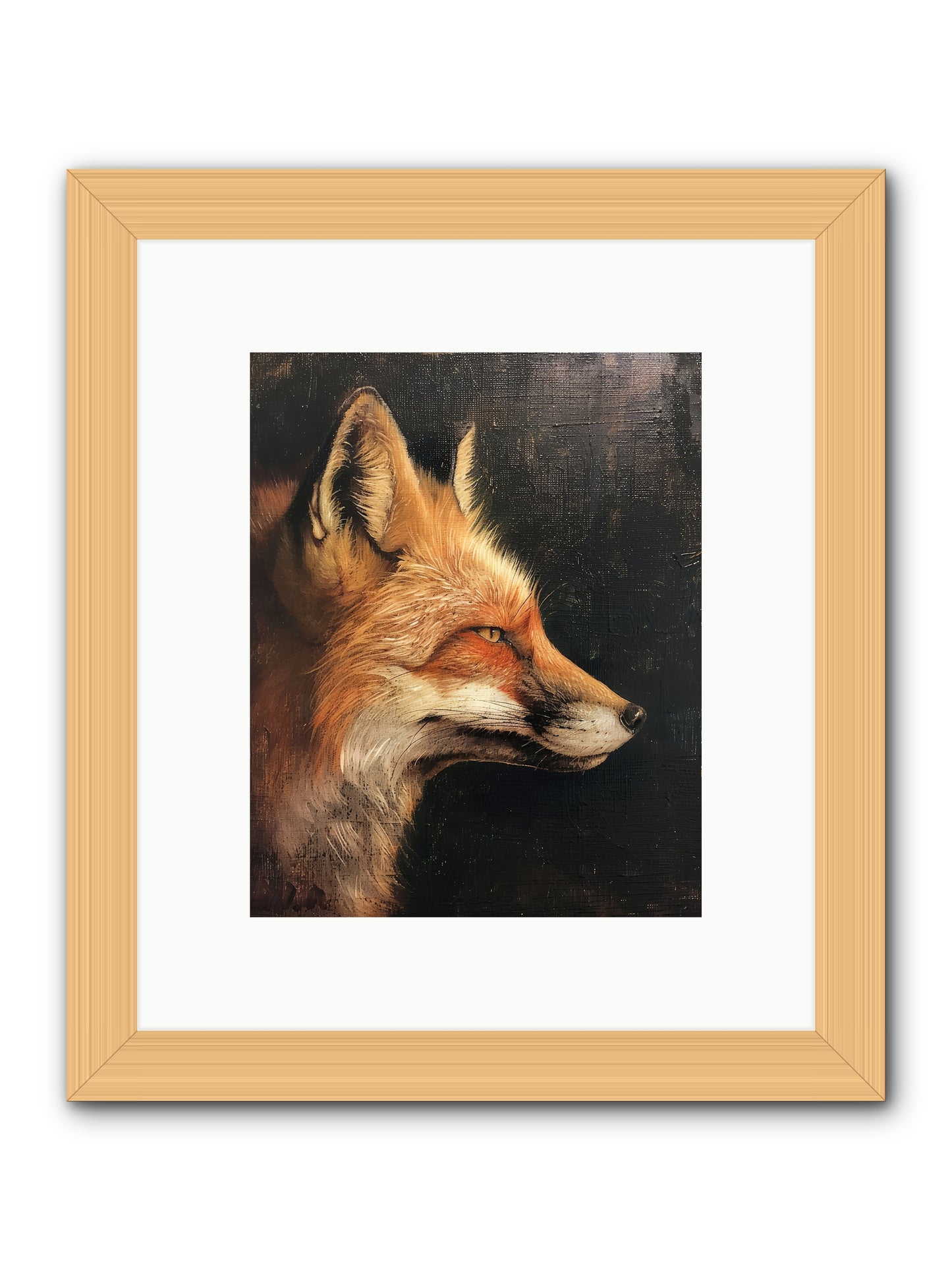 Renard Roux -- Framed Print - Natural 8x10