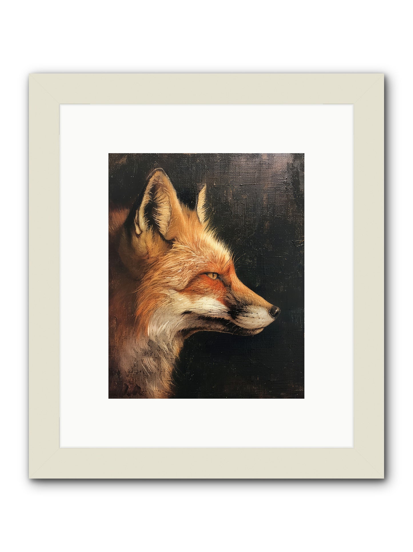 Renard Roux -- Framed Print - White 8x10