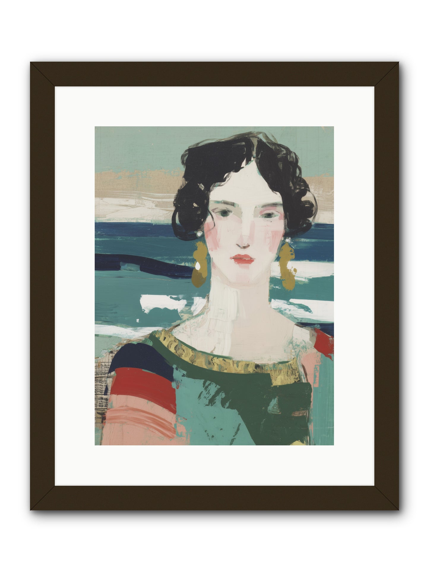 Restless Waves -- Framed Print - Black 12x16