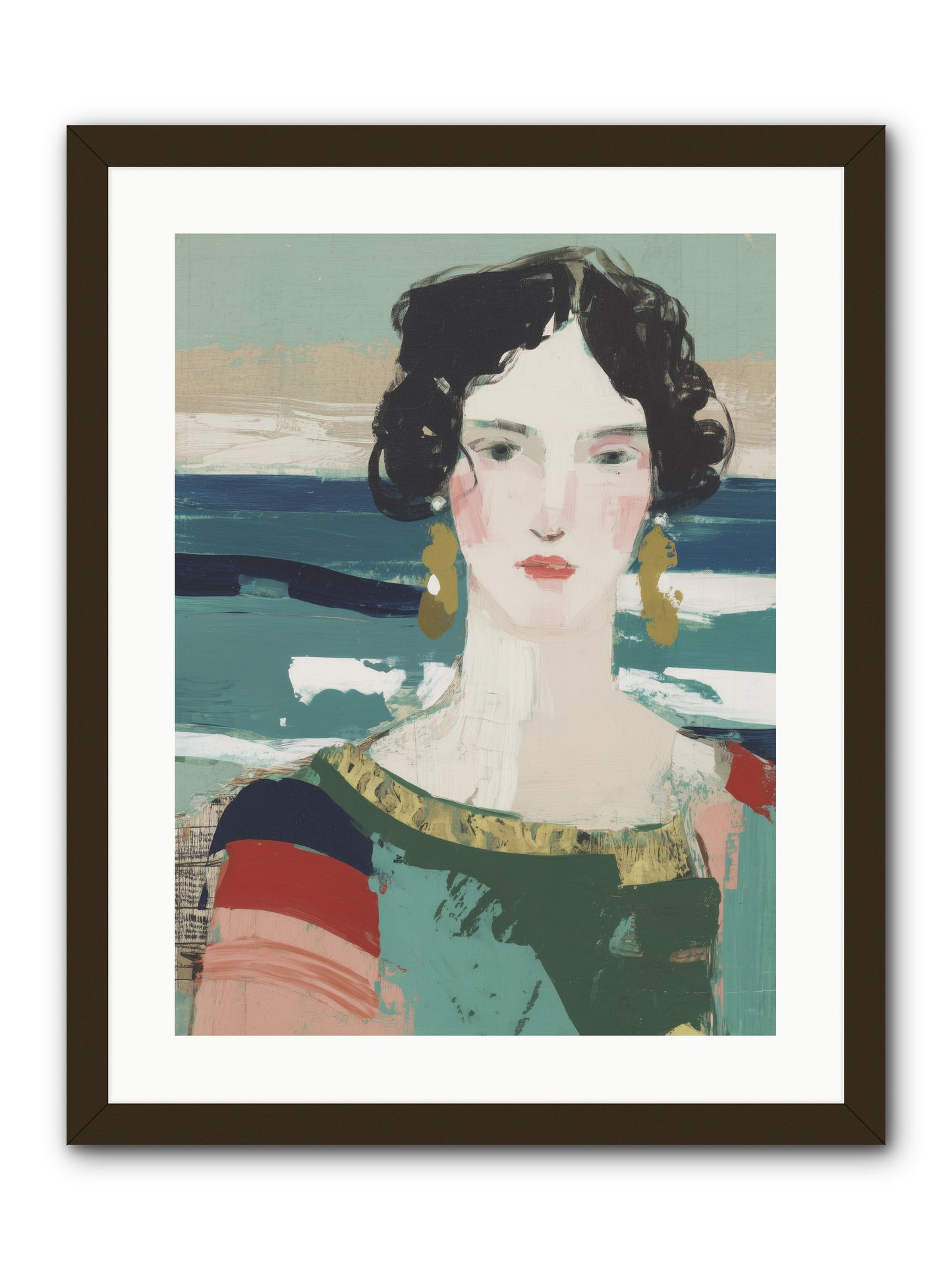 Restless Waves -- Framed Print - Black 18x24