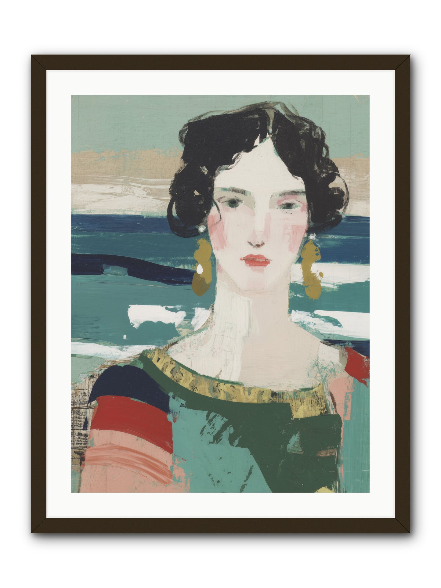 Restless Waves -- Framed Print - Black 24x32