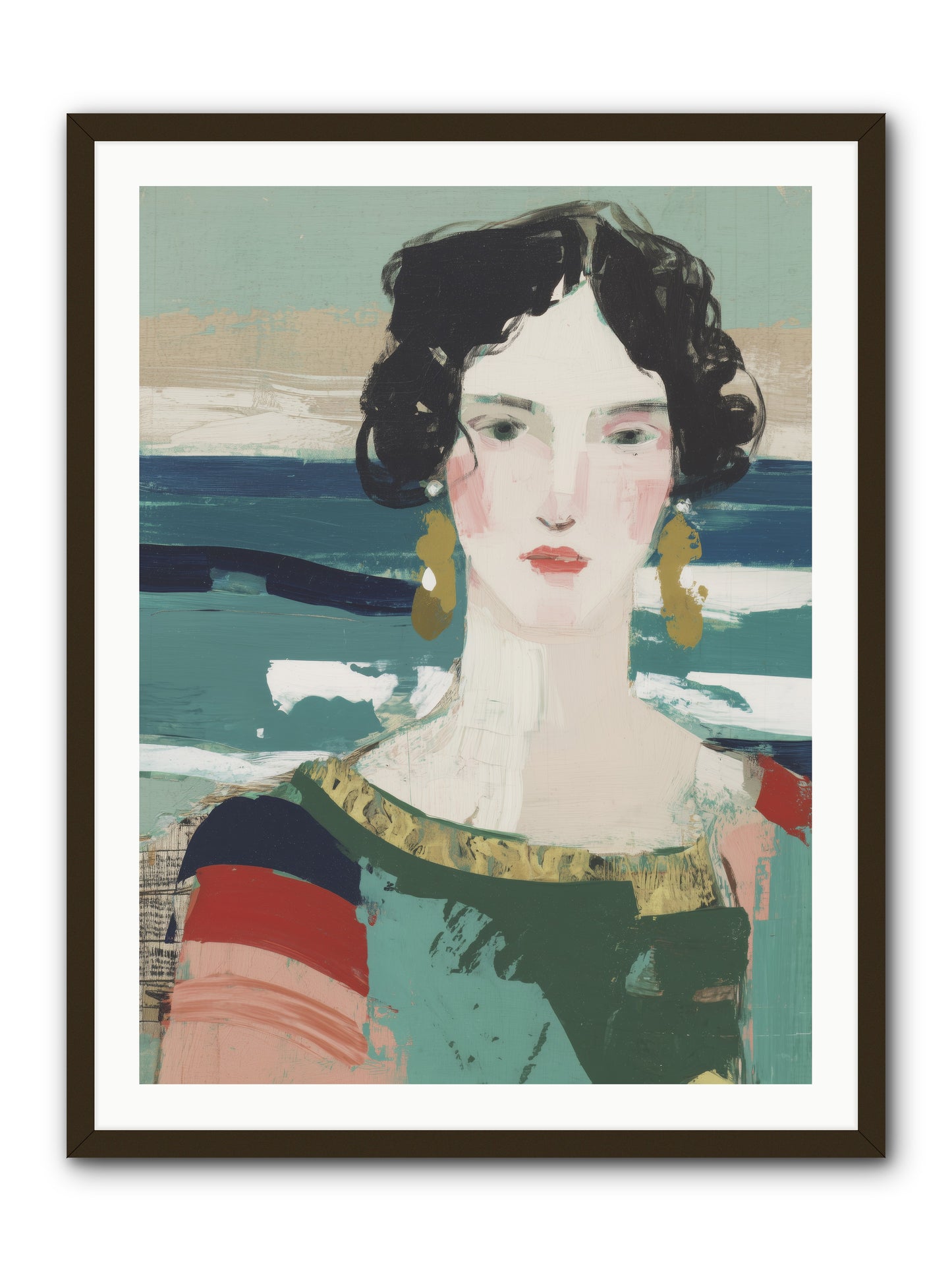 Restless Waves -- Framed Print - Black 30x40