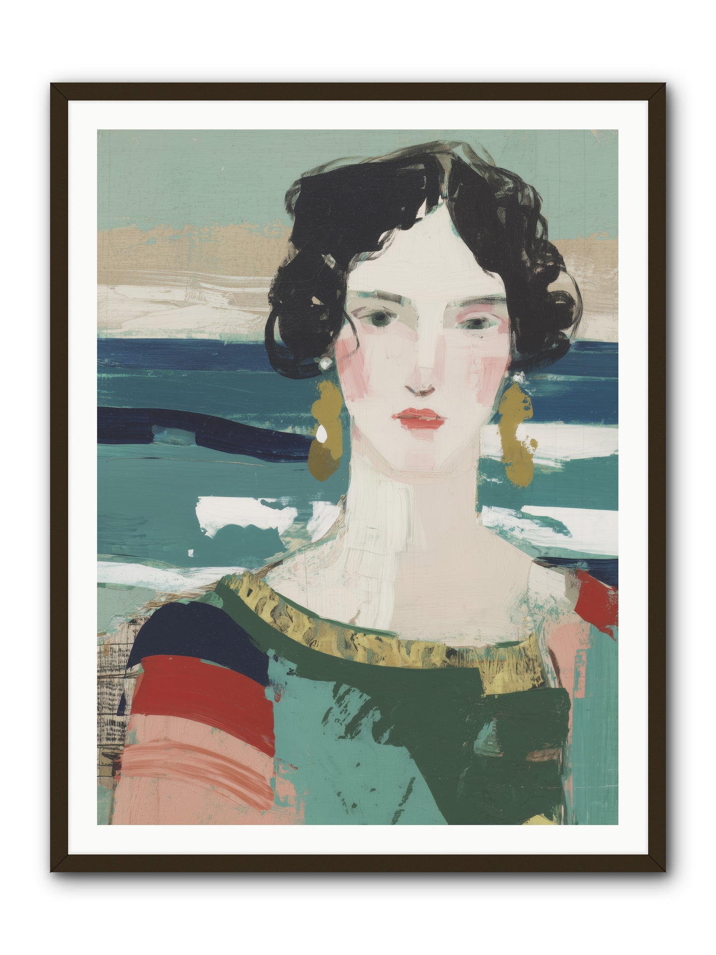 Restless Waves -- Framed Print - Black 36x48
