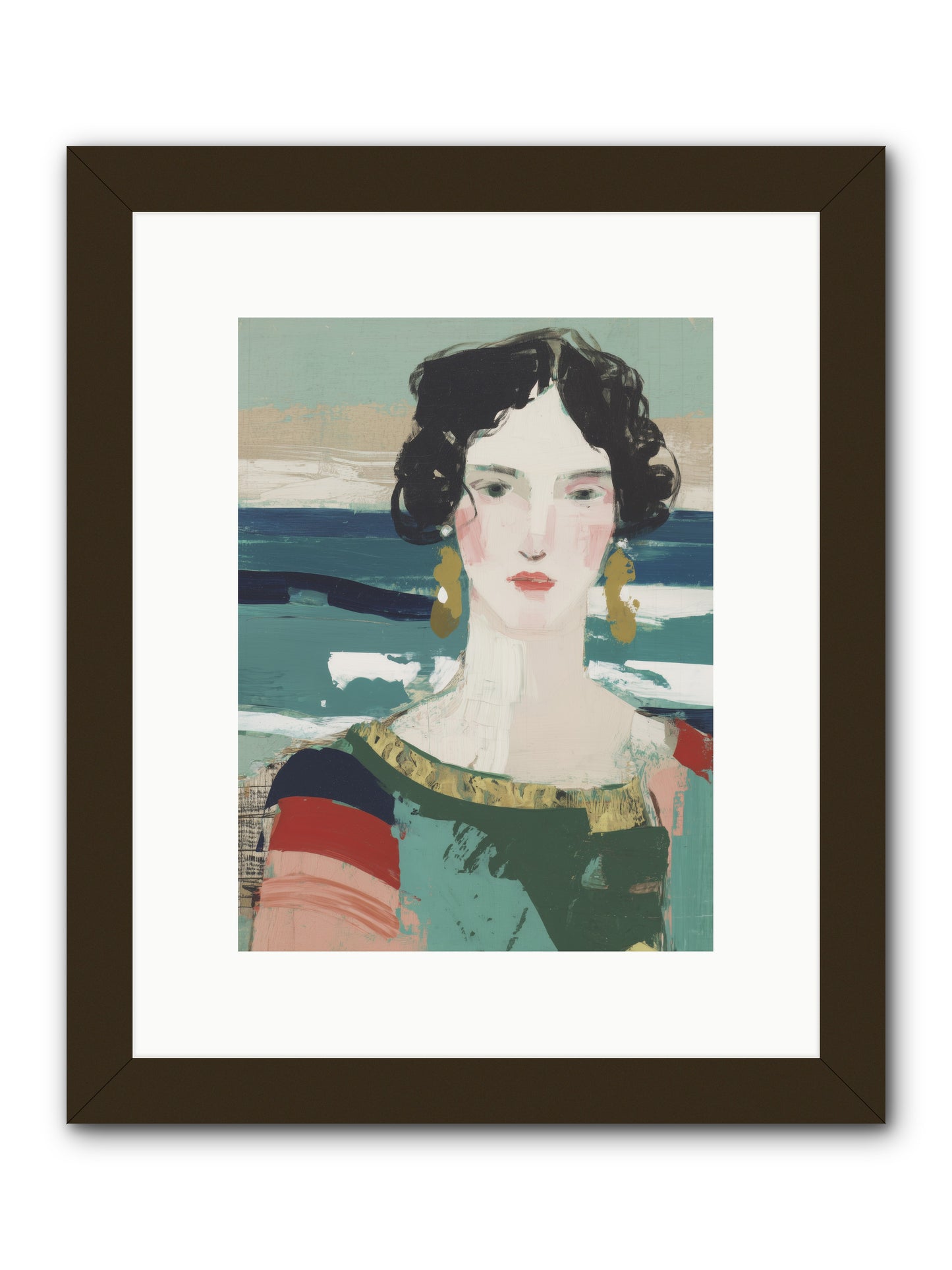 Restless Waves -- Framed Print - Black 9x12