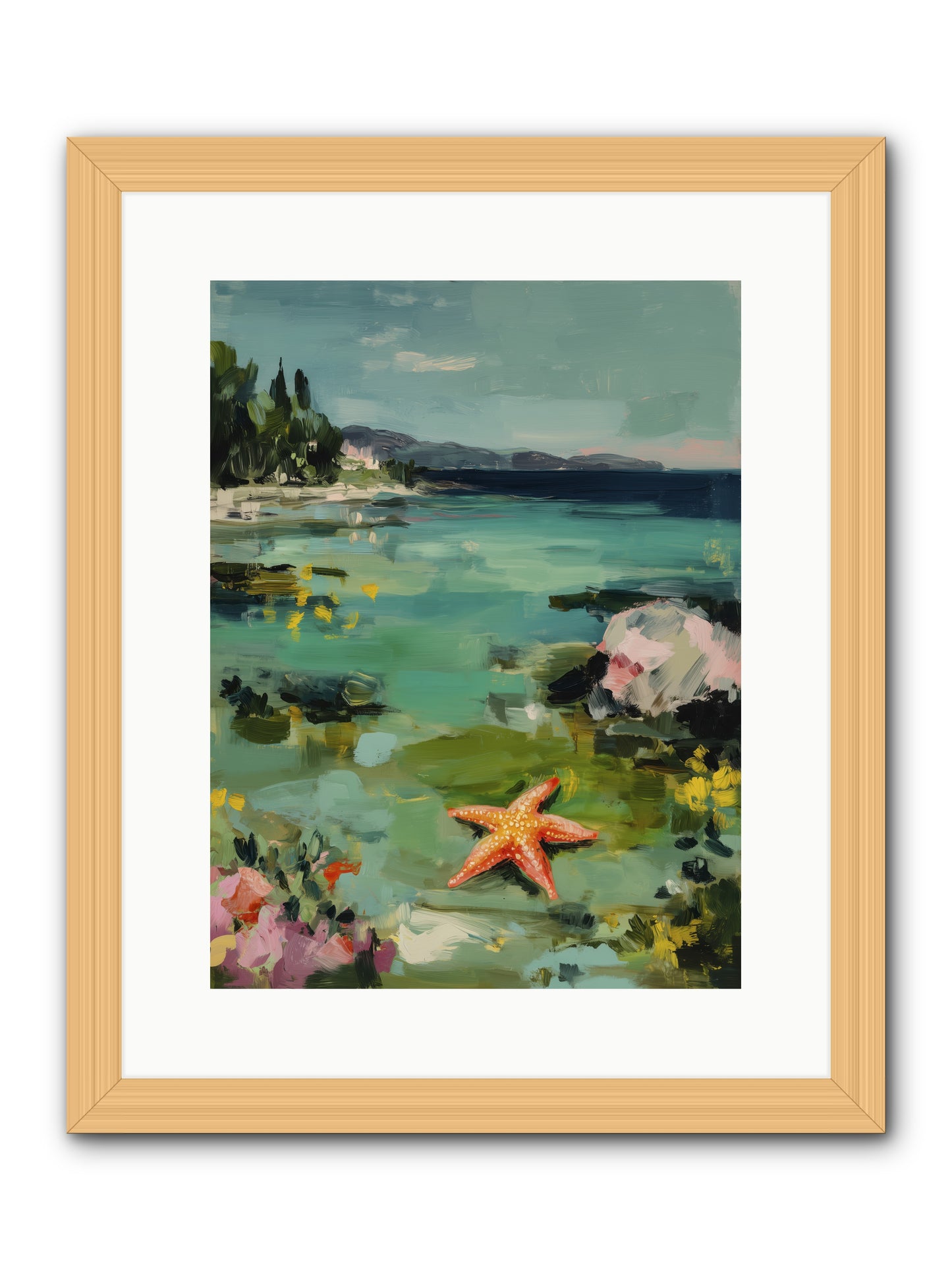 Retreating Tides -- Framed Print - Natural 12x16