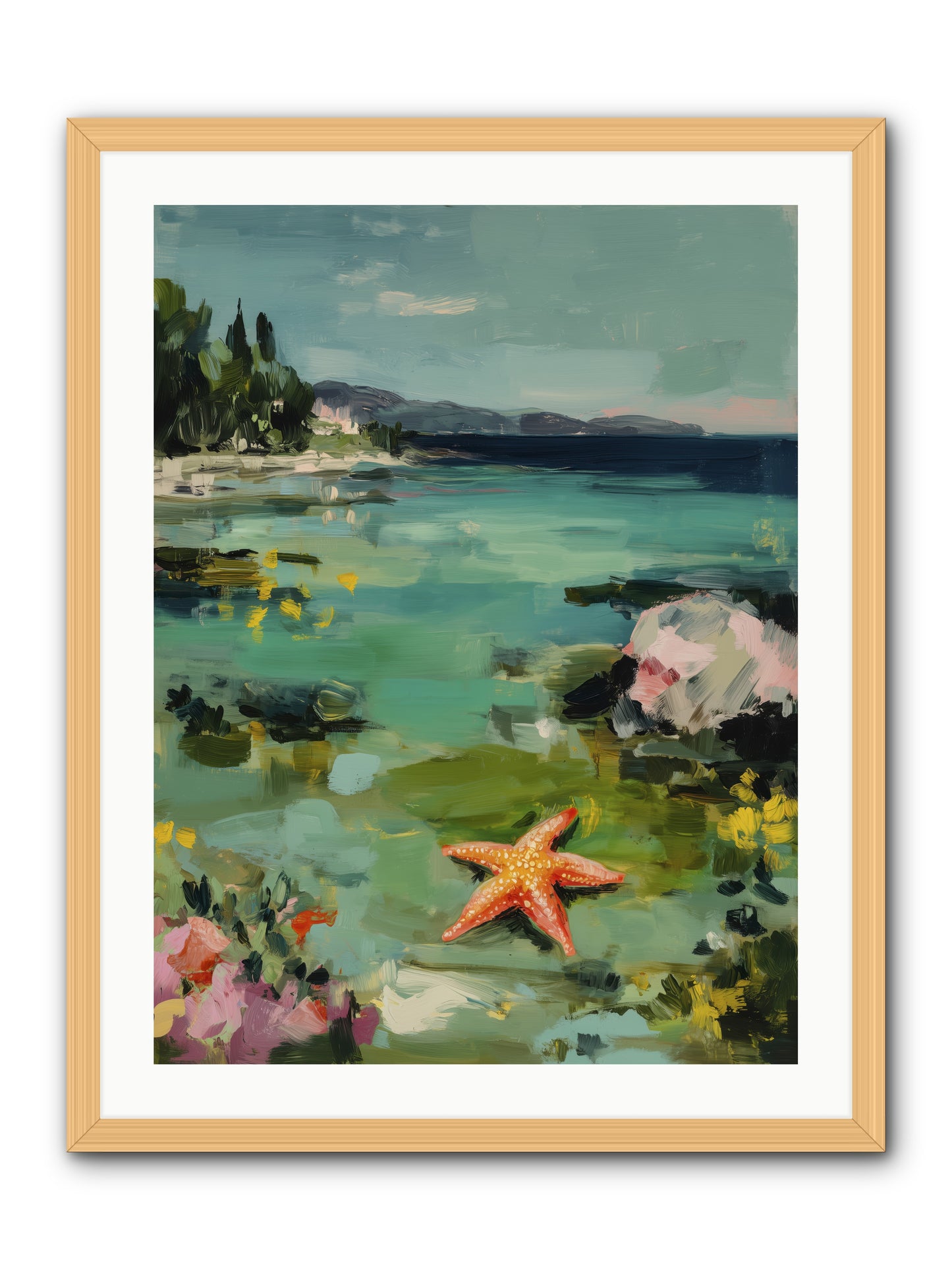 Retreating Tides -- Framed Print - Natural 24x32
