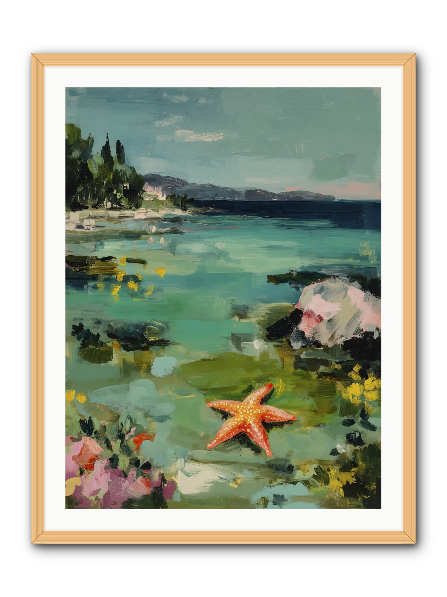 Retreating Tides -- Framed Print - Natural 30x40