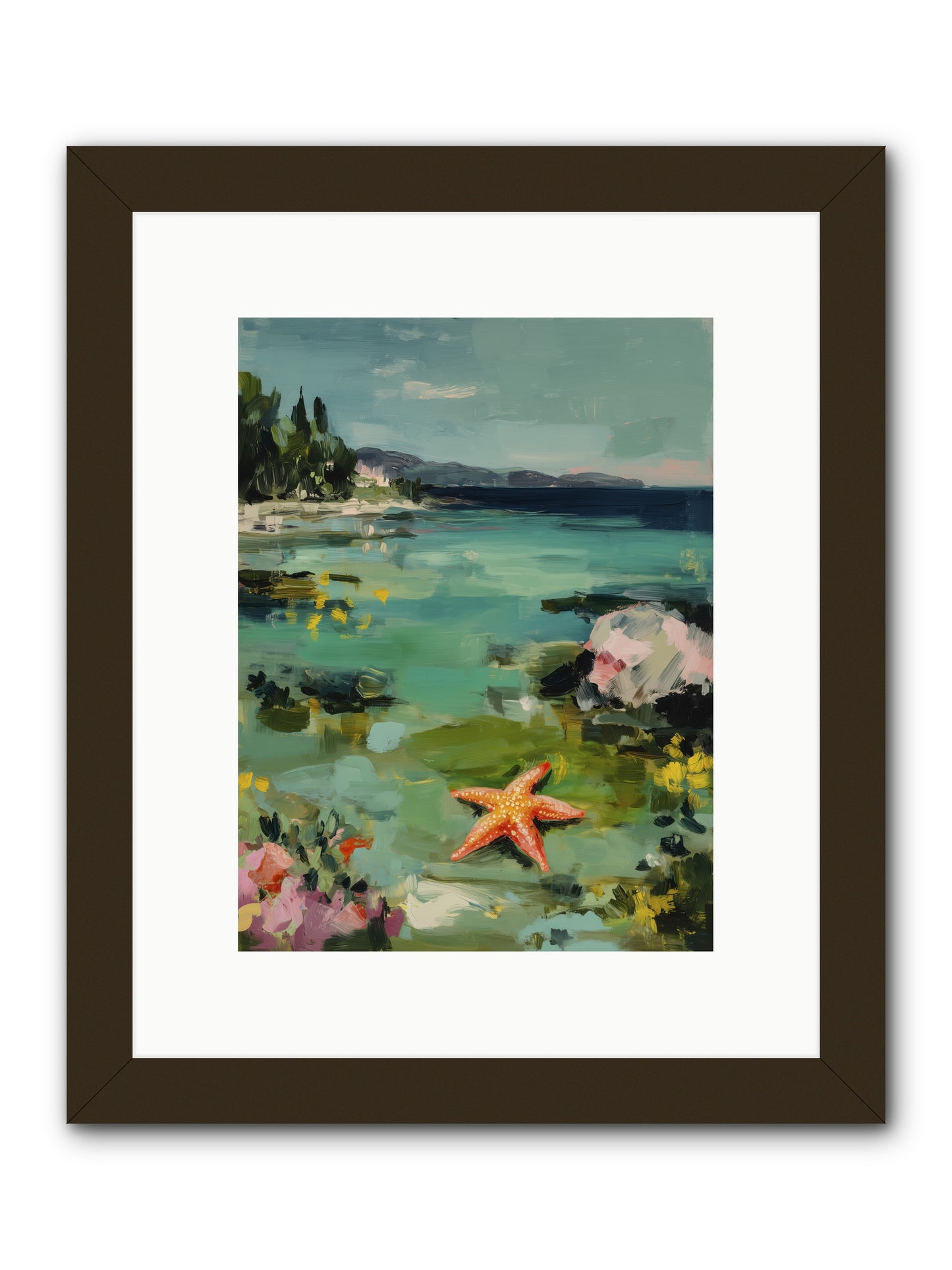 Retreating Tides -- Framed Print - Black 9x12