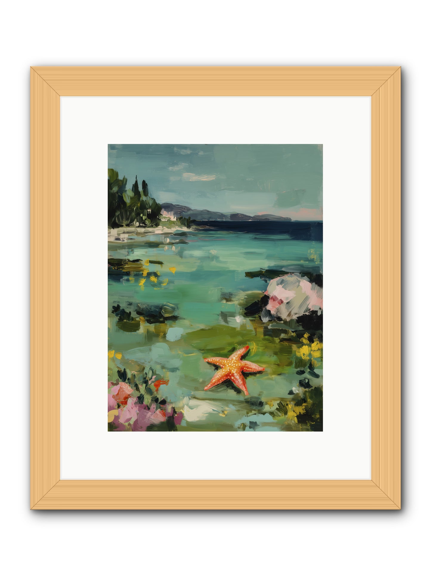 Retreating Tides -- Framed Print - Natural 9x12