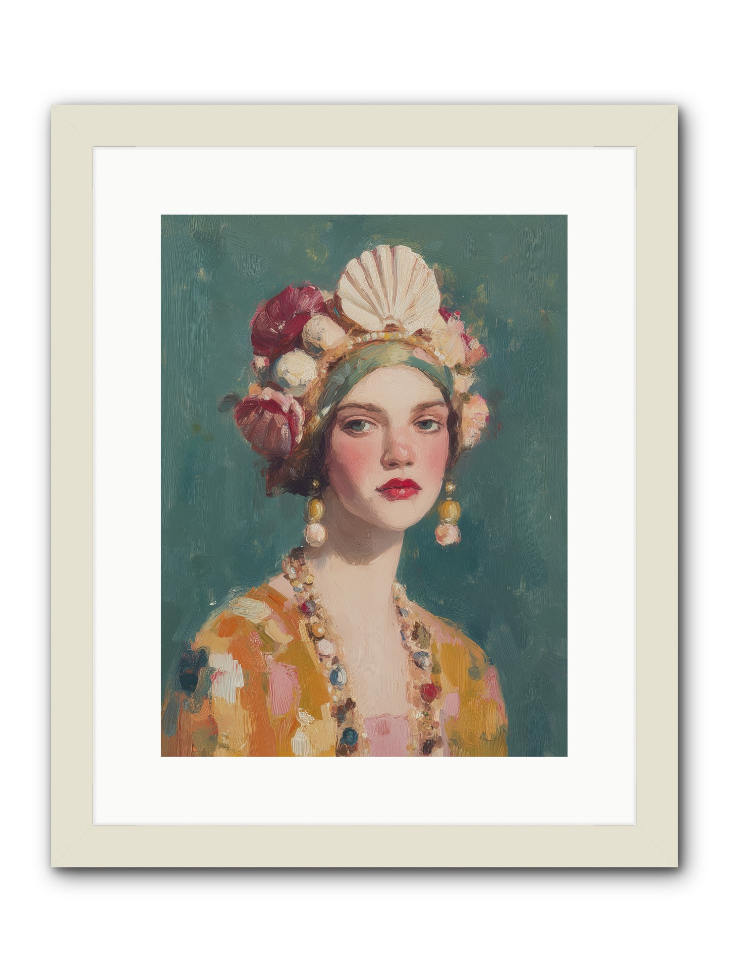 Returning Through Time -- Framed Print - White 12x16