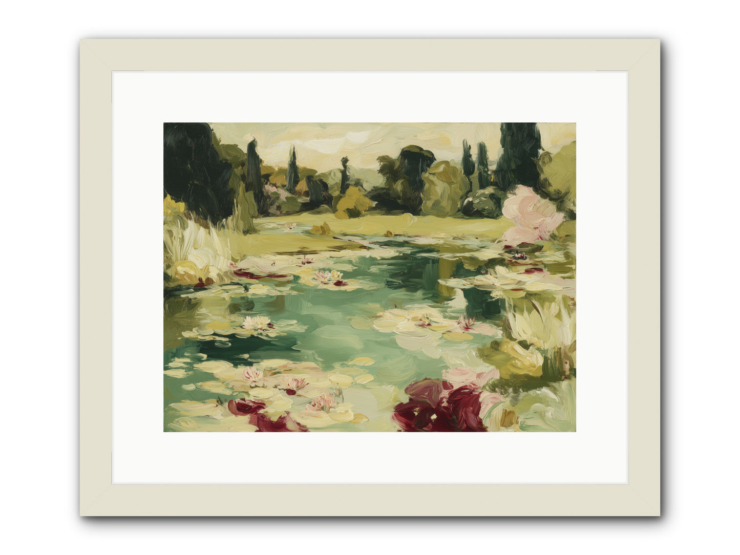 Reveries at Sunrise -- Framed Print - White 16x12