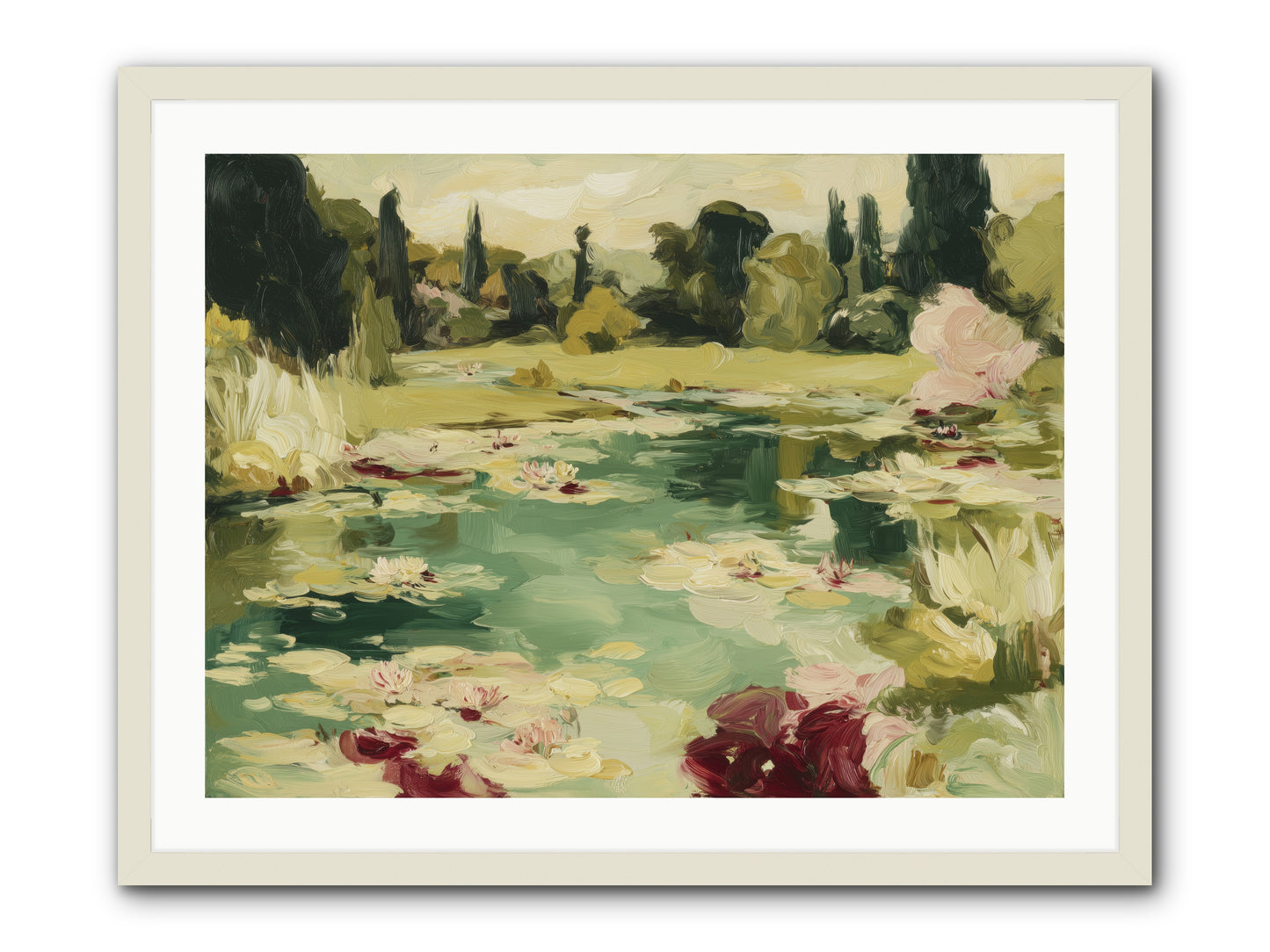 Reveries at Sunrise -- Framed Print - White 32x24