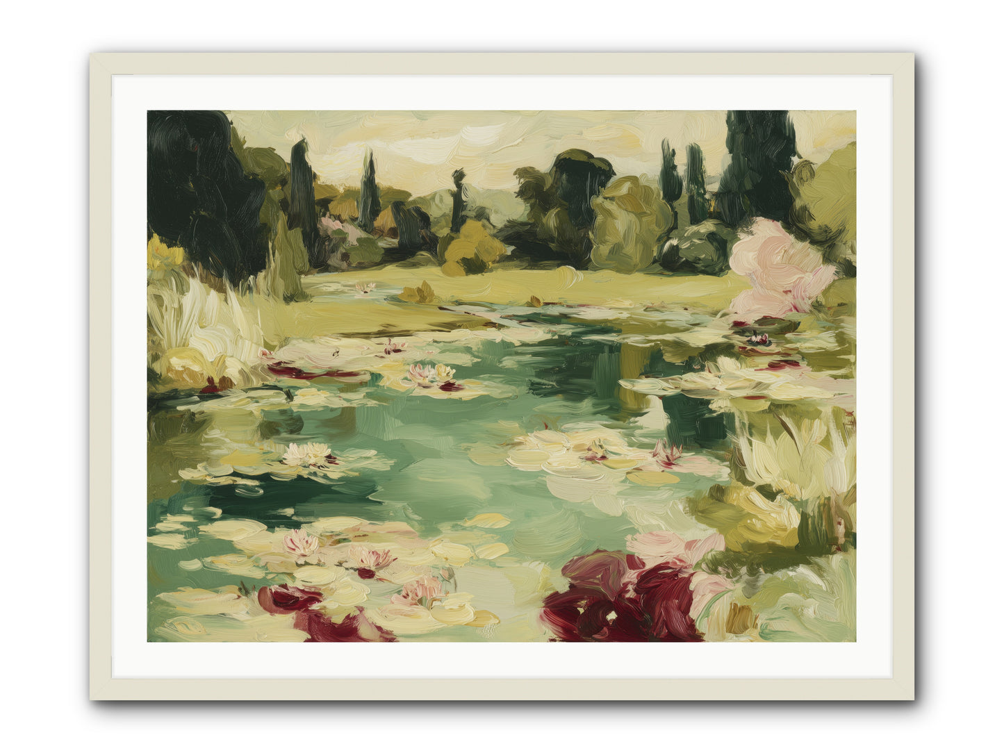 Reveries at Sunrise -- Framed Print - White 40x30