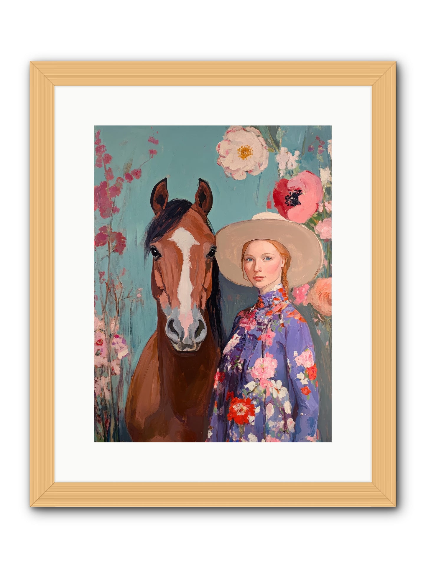 Rhinestone Rebel -- Framed Print - Natural 12x16