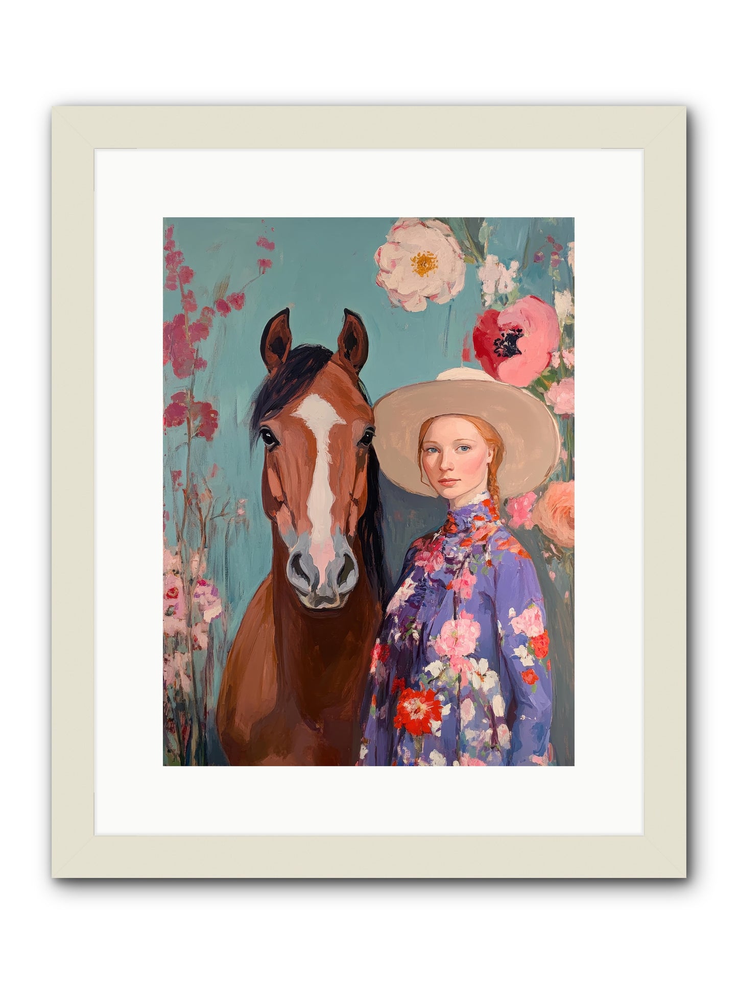 Rhinestone Rebel -- Framed Print - White 12x16