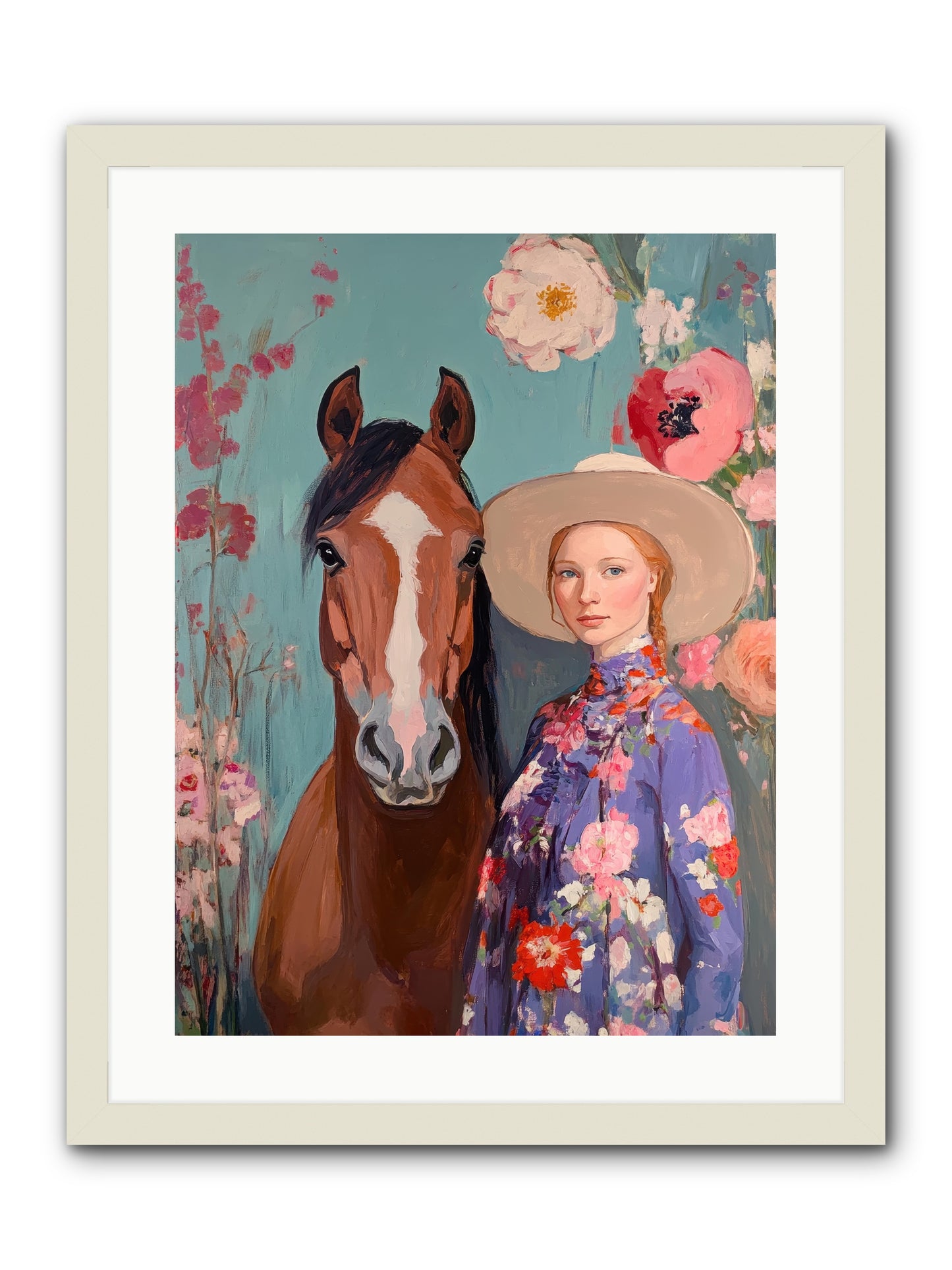 Rhinestone Rebel -- Framed Print - White 18x24